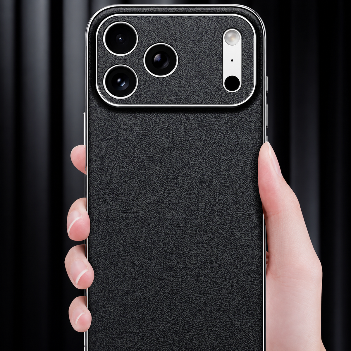 Premium iPhone Case Genuine Cowhide Leather Protective Cover Shockproof Frame Full Camera Lens Protection Anti Slip Matte Finish Slim Design