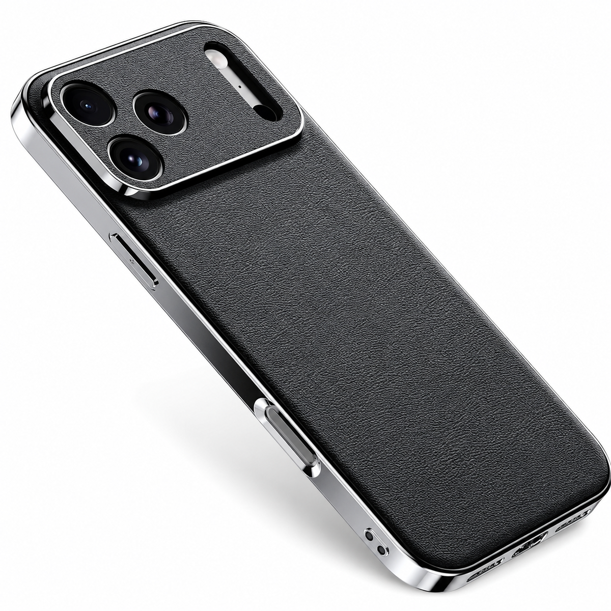 Premium iPhone Case Genuine Cowhide Leather Protective Cover Shockproof Frame Full Camera Lens Protection Anti Slip Matte Finish Slim Design