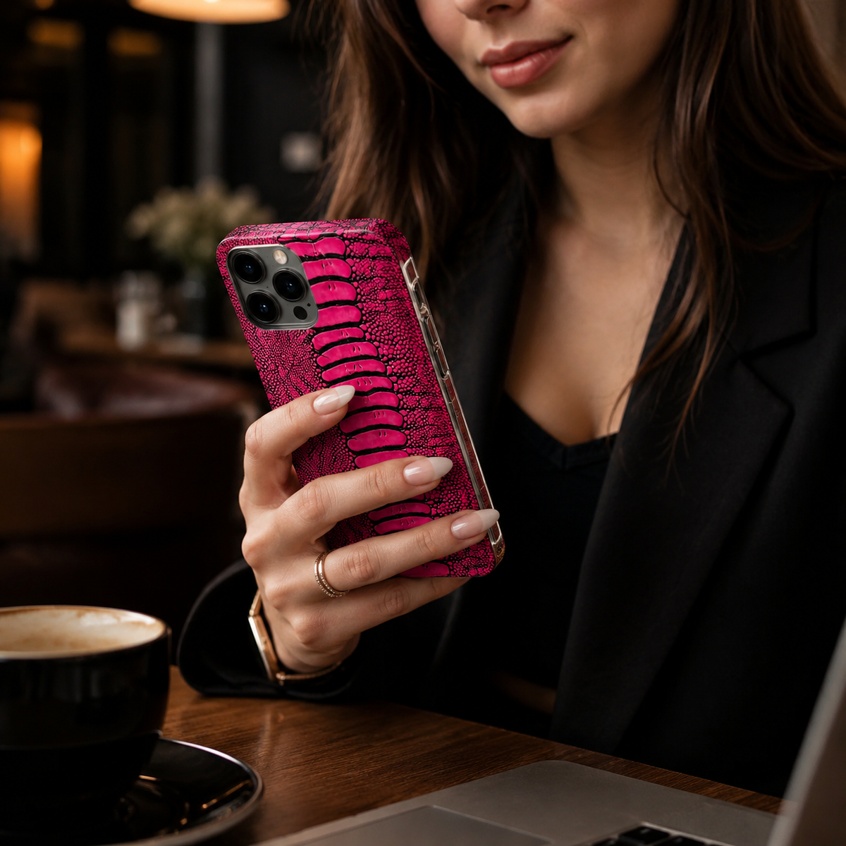 Premium iPhone Case Genuine Leather Flip Wallet Cover Card Slots Magnetic Closure Shockproof Full Protection Slim Elegant Kickstand Design