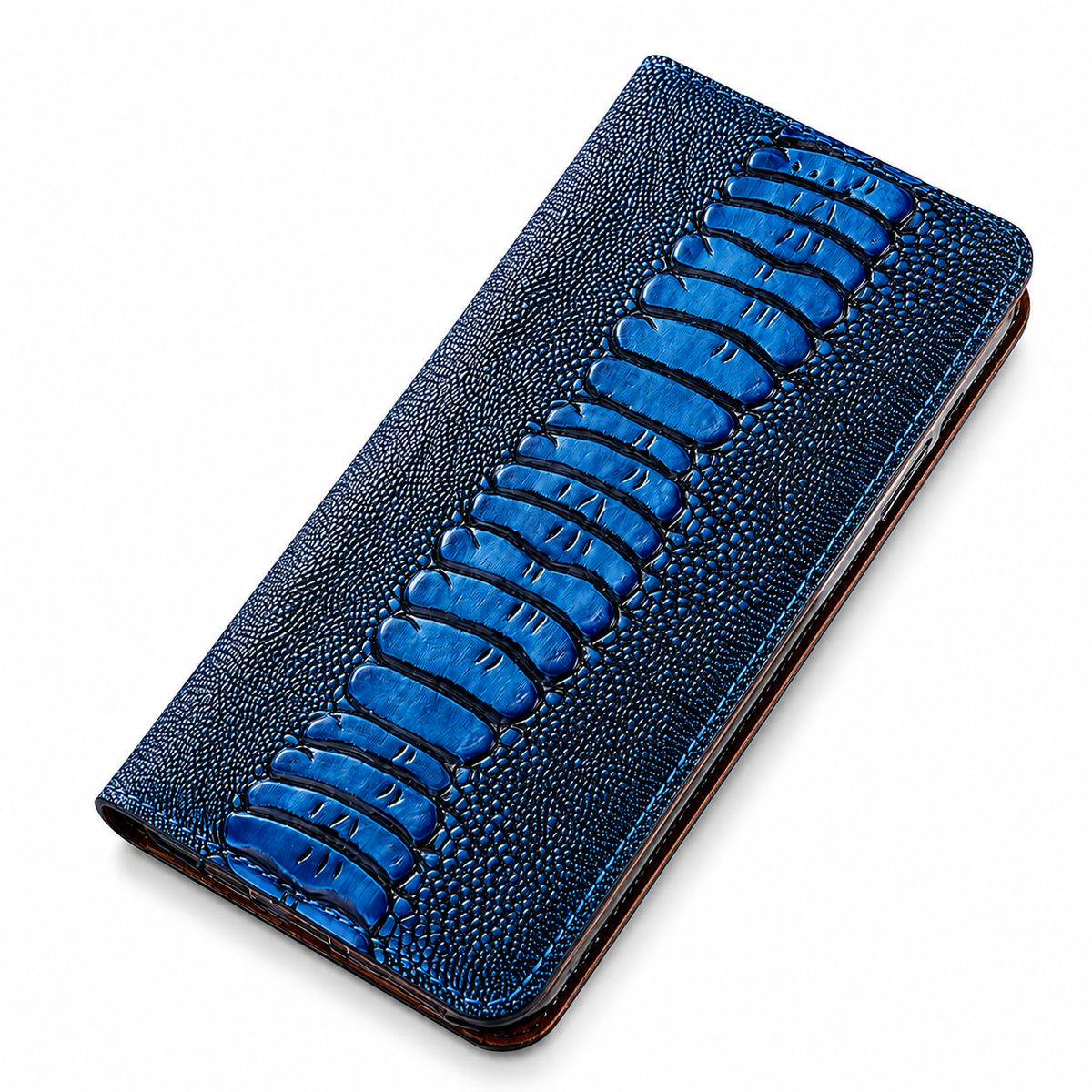 Premium iPhone Case Genuine Leather Flip Wallet Cover Card Slots Magnetic Closure Shockproof Full Protection Slim Elegant Kickstand Design