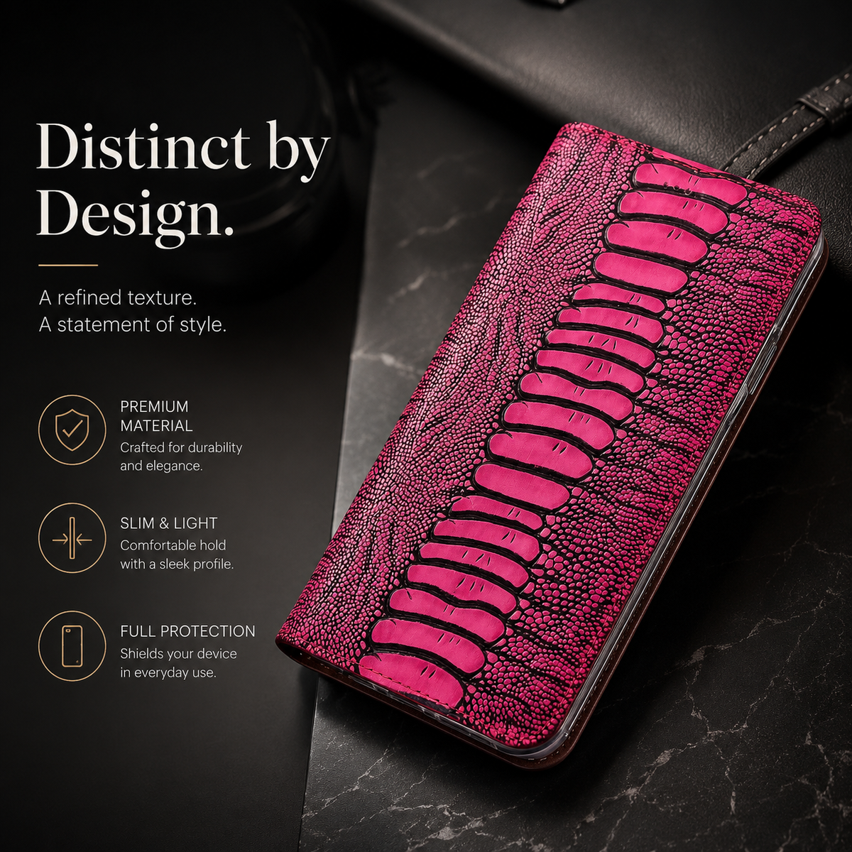 Premium iPhone Case Genuine Leather Wallet Card Holder Magnetic Closure Kickstand Shockproof Protective Cover Anti Scratch Non Slip Full Coverage