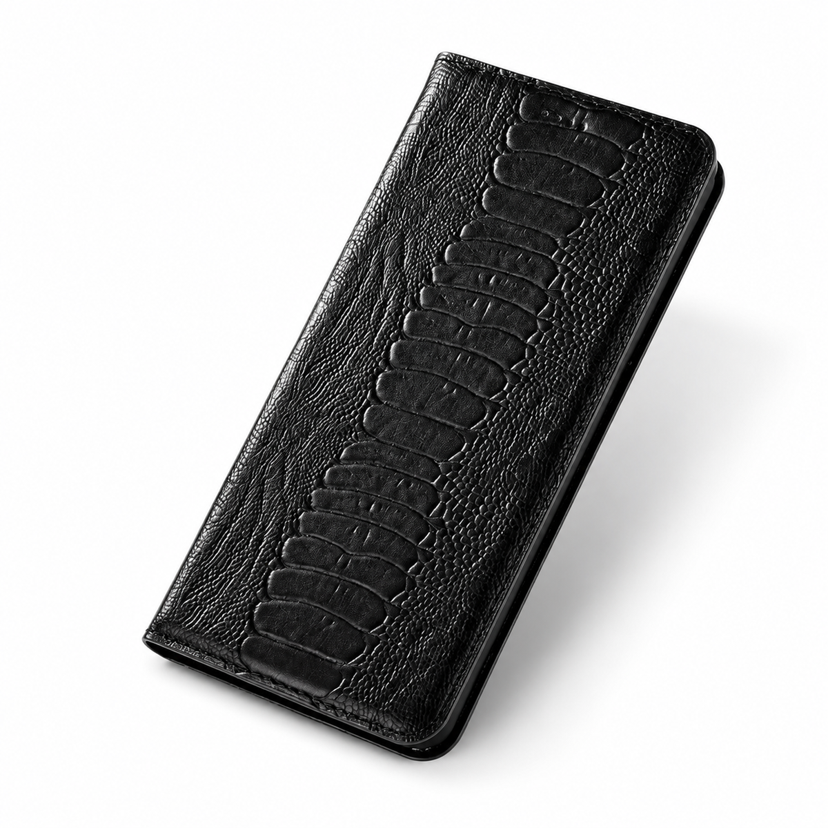 Premium iPhone Case Genuine Leather Wallet Card Holder Magnetic Closure Kickstand Shockproof Protective Cover Anti Scratch Non Slip Full Coverage