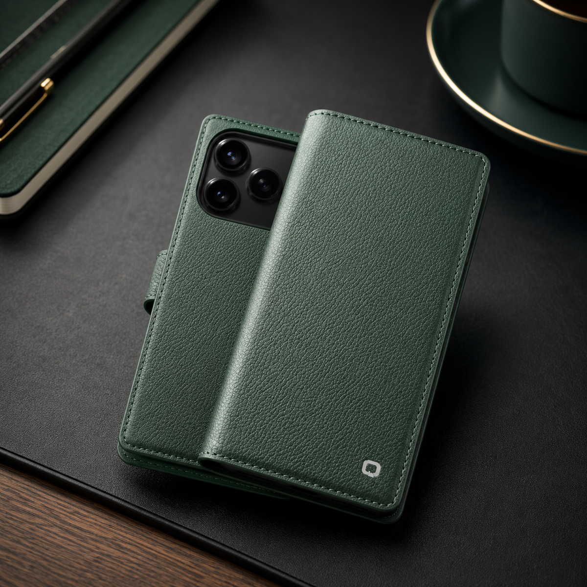 Premium iPhone Case Genuine Leather Wallet Flip Cover Card Holder Kickstand Shockproof Protective Case Ultra Thin Non Slip Slim Full Coverage Handmade