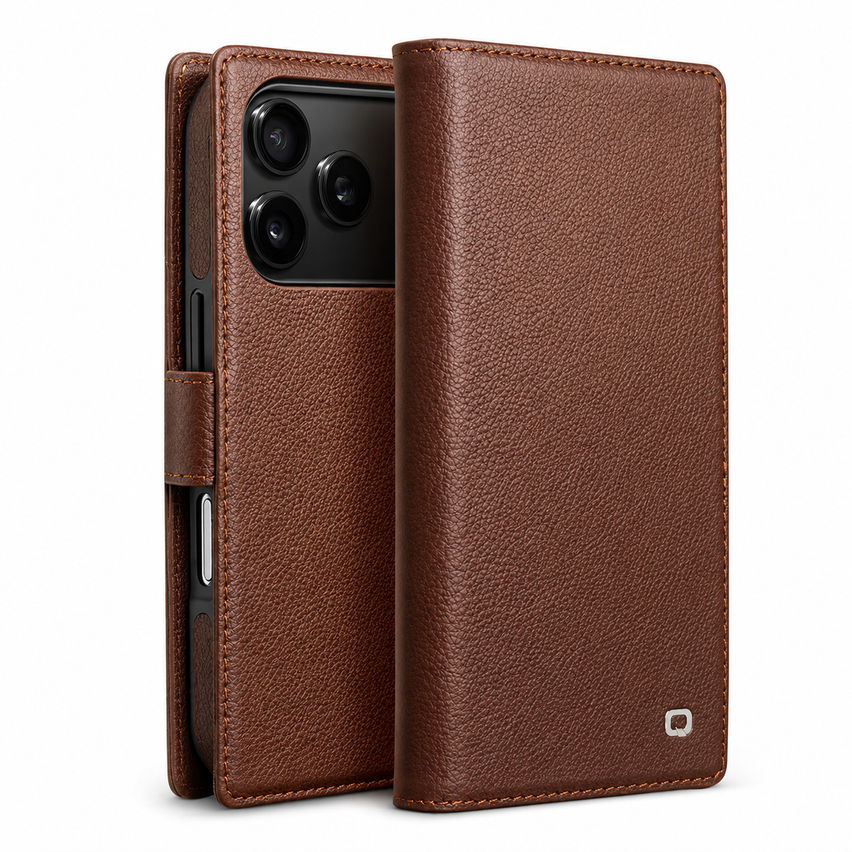 Premium iPhone Case Genuine Leather Wallet Flip Cover Card Holder Kickstand Shockproof Protective Case Ultra Thin Non Slip Slim Full Coverage Handmade