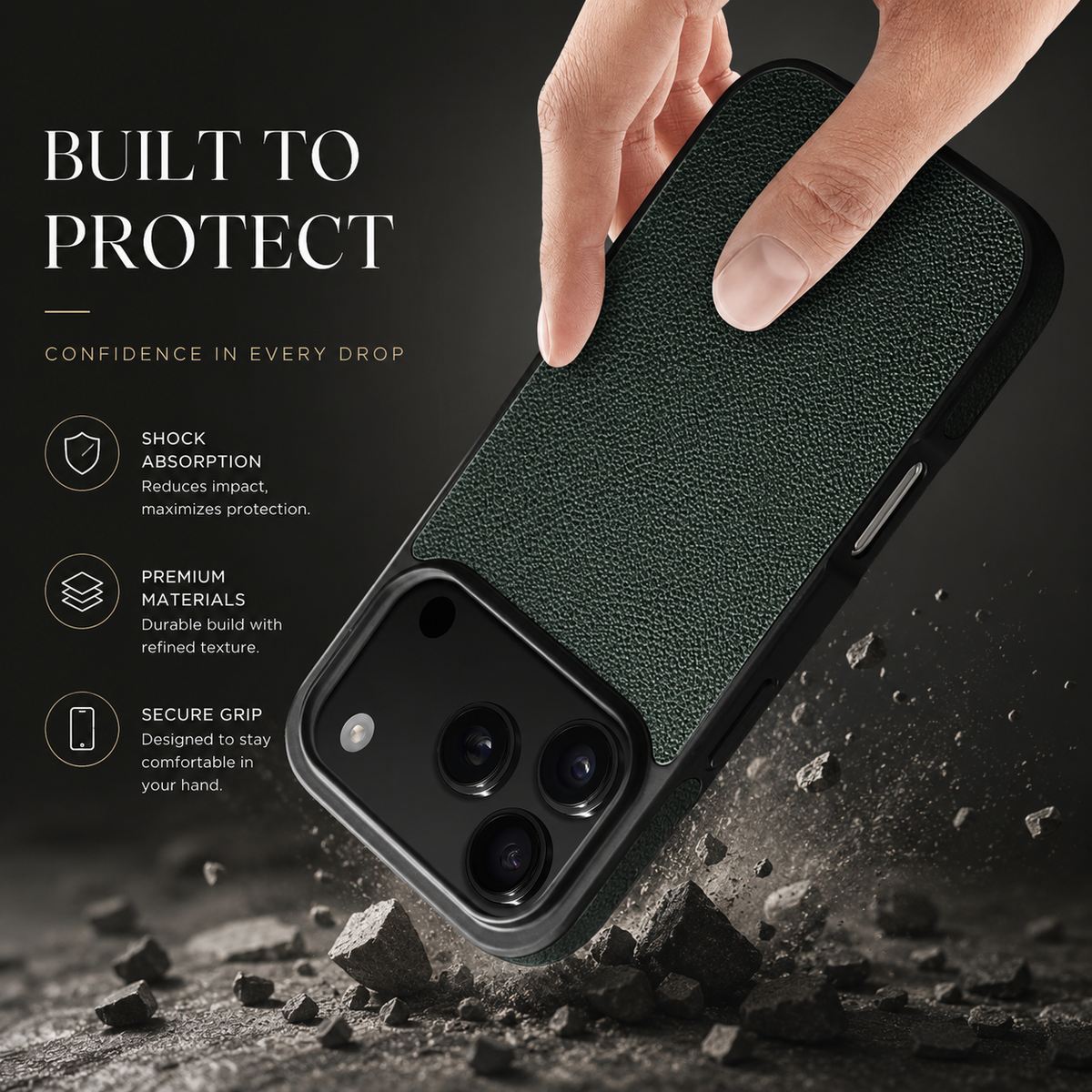 Premium iPhone Case Genuine Leather Wallet Flip Cover Card Holder Kickstand Shockproof Protective Case Ultra Thin Non Slip Slim Full Coverage Handmade