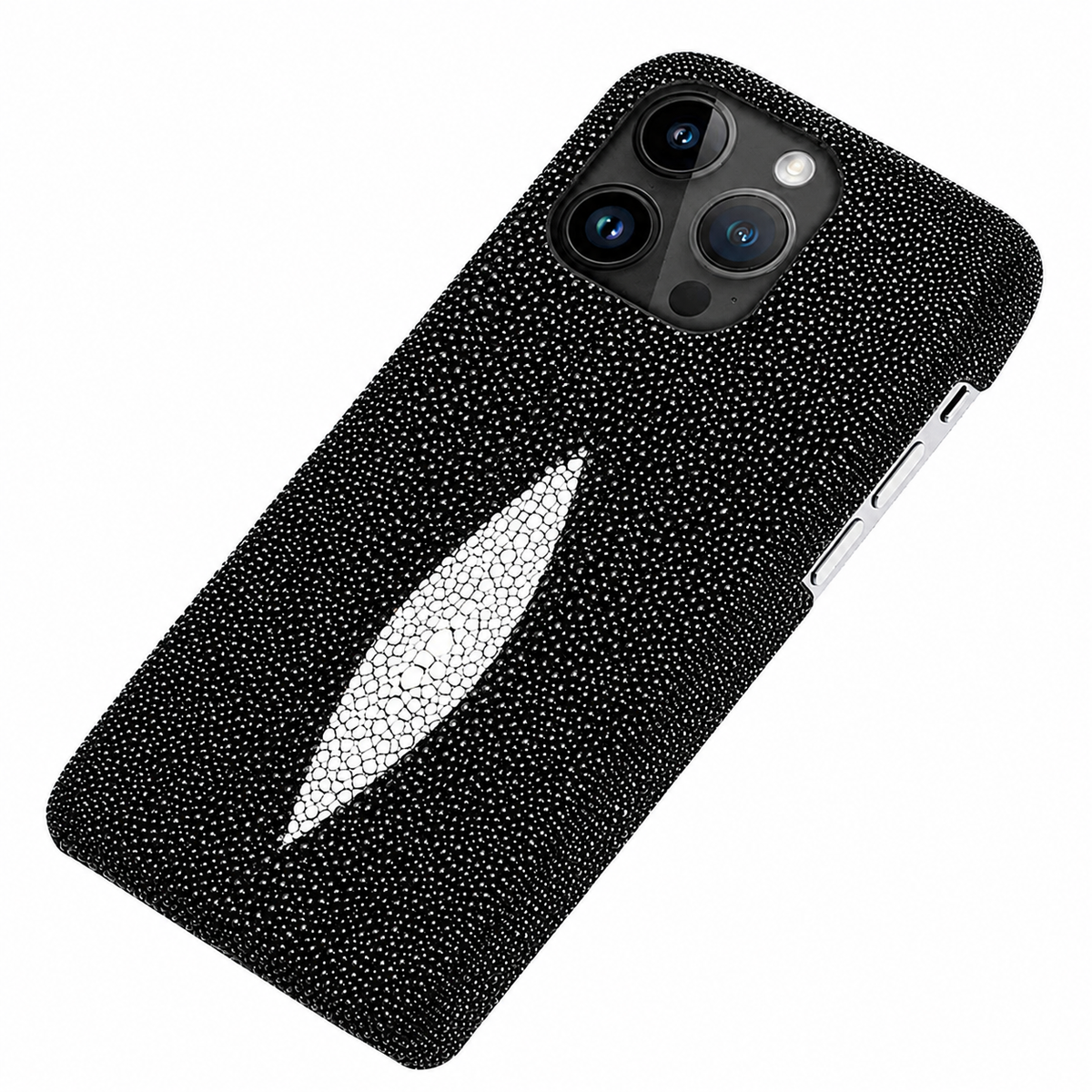 Premium iPhone Case Genuine Stingray Leather Shockproof Protective Cover Anti Fingerprint Anti Scratch Dustproof Non Slip Slim Lightweight Handmade
