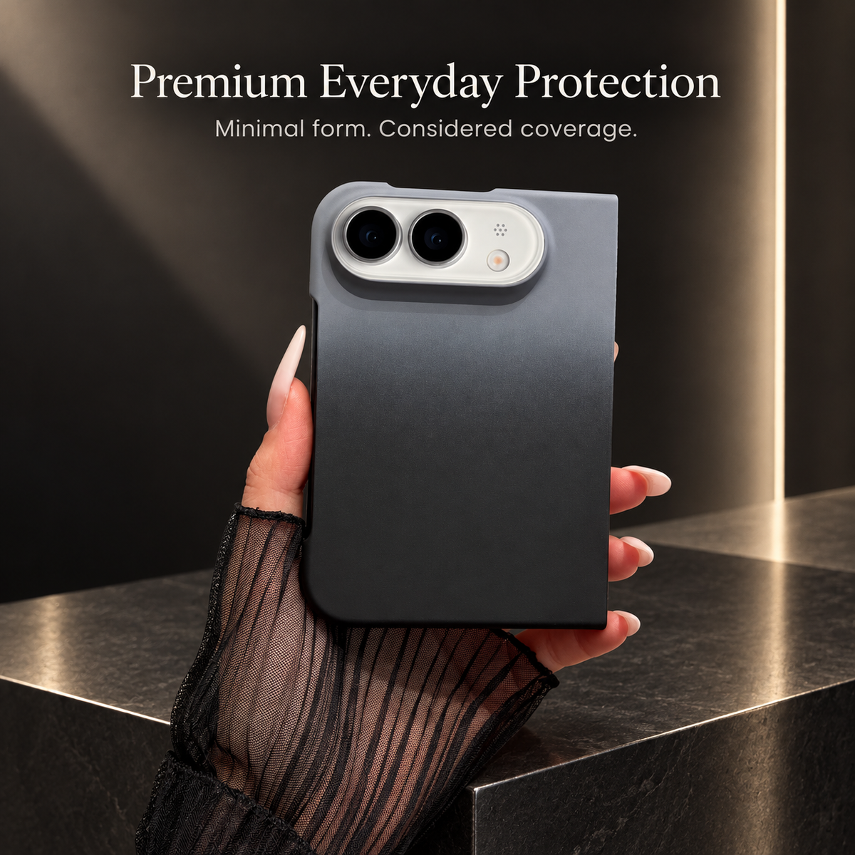 Premium iPhone Case Gradient Dopamine Foldable Shockproof Hard Back Anti Scratch Dustproof Lightweight Flip Protective Cover for iPhone Ultra Fold
