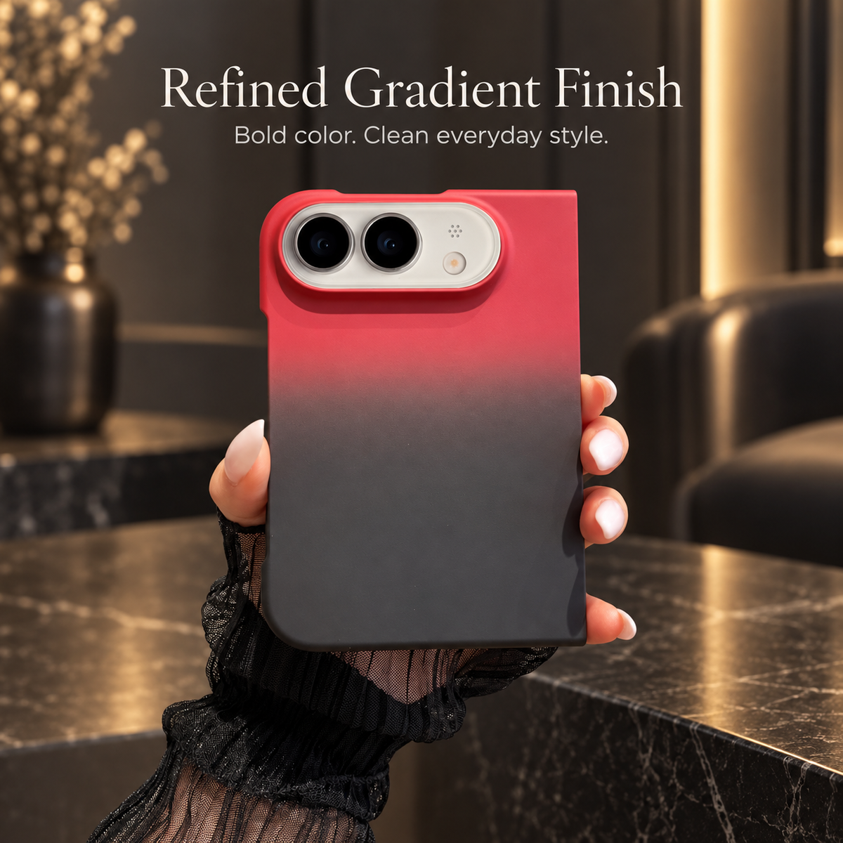 Premium iPhone Case Gradient Dopamine Foldable Shockproof Hard Back Anti Scratch Dustproof Lightweight Flip Protective Cover for iPhone Ultra Fold