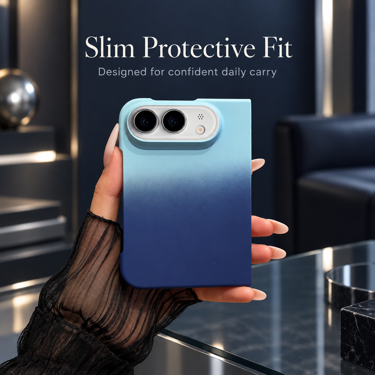 Premium iPhone Case Gradient Dopamine Foldable Shockproof Hard Back Anti Scratch Dustproof Lightweight Flip Protective Cover for iPhone Ultra Fold
