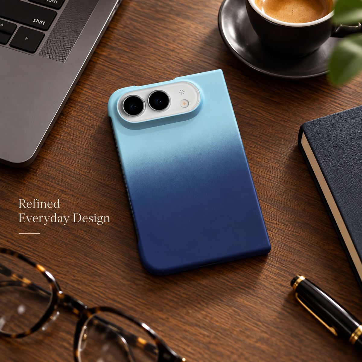 Premium iPhone Case Gradient Dopamine Foldable Shockproof Hard Back Anti Scratch Dustproof Lightweight Flip Protective Cover for iPhone Ultra Fold