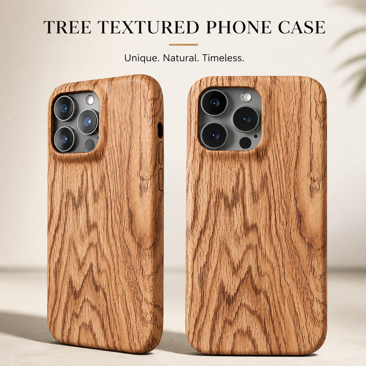 Premium iPhone Case Handmade Walnut Wood Shockproof Protective Cover TPU PC Hybrid Magnetic Attachment Anti Scratch Non Slip Slim Natural Wood Full Coverage