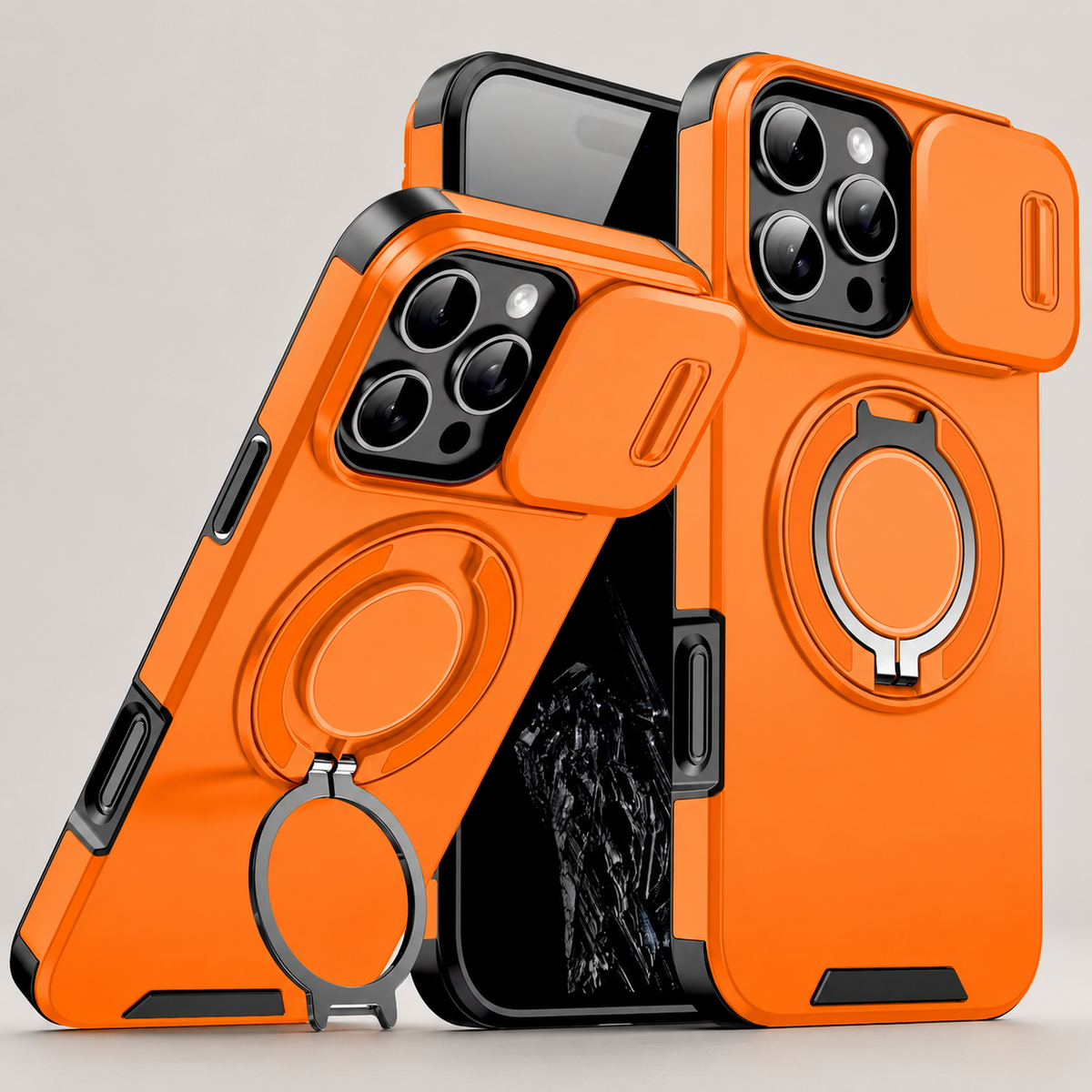 Premium iPhone Case Heavy Duty Armor Kickstand Car Mount Holder Shockproof PC TPU Anti Scratch Tough Full Coverage Protective Phone Cover Case Design