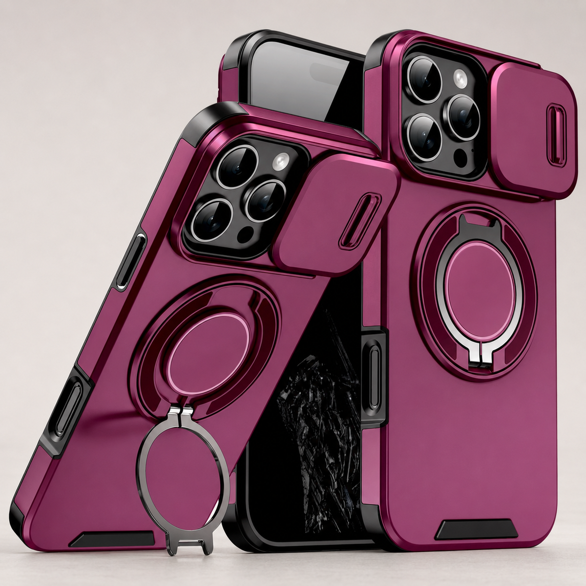 Premium iPhone Case Heavy Duty Armor Kickstand Car Mount Holder Shockproof PC TPU Anti Scratch Tough Full Coverage Protective Phone Cover Case Design