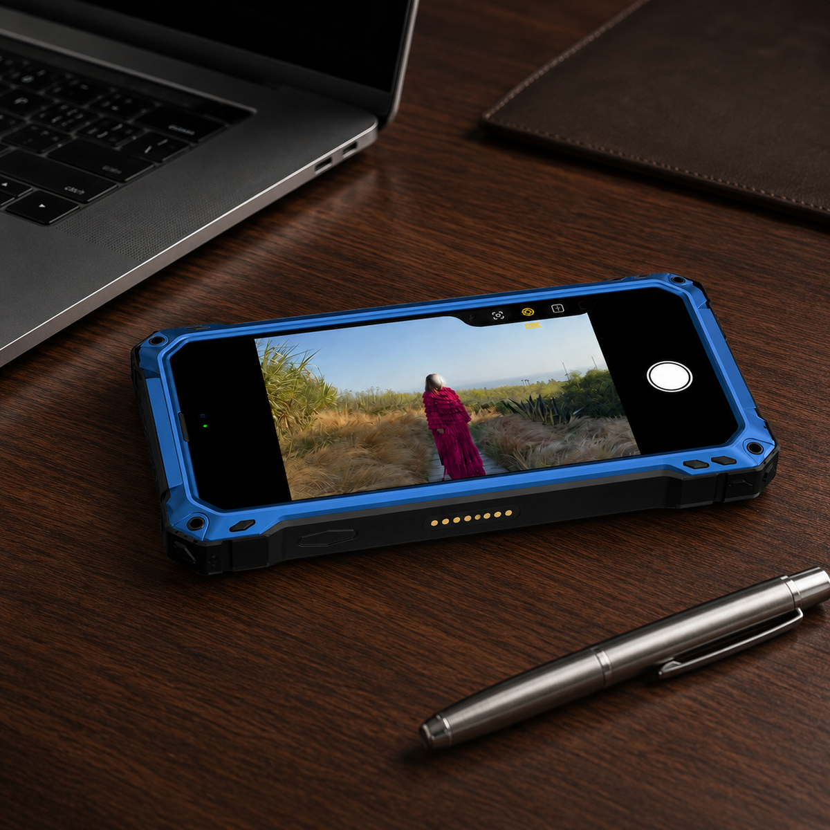 Premium iPhone Case Heavy Duty Metal MagSafe Cover Military Grade Shockproof Aluminum Bumper Camera Guard Kickstand Full Protection Rugged Design