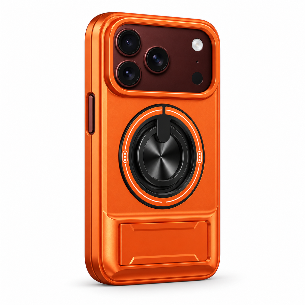 Premium iPhone Case Heavy Duty Rugged Armor Magnetic Ring Stand Slide Camera Protector Shockproof PC TPU Dual Layer Foldable Protective Cover Case