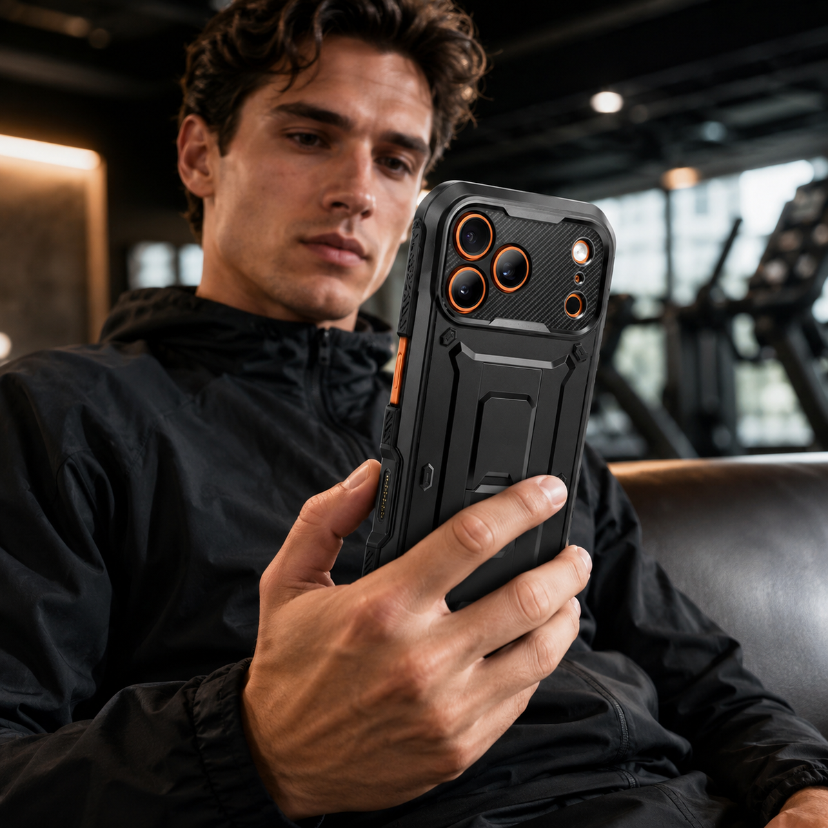Premium iPhone Case Heavy Duty Rugged Full Body Shockproof PC TPU Protective Cover Built In Screen Protector Reinforced Tough Armor Bumper Case