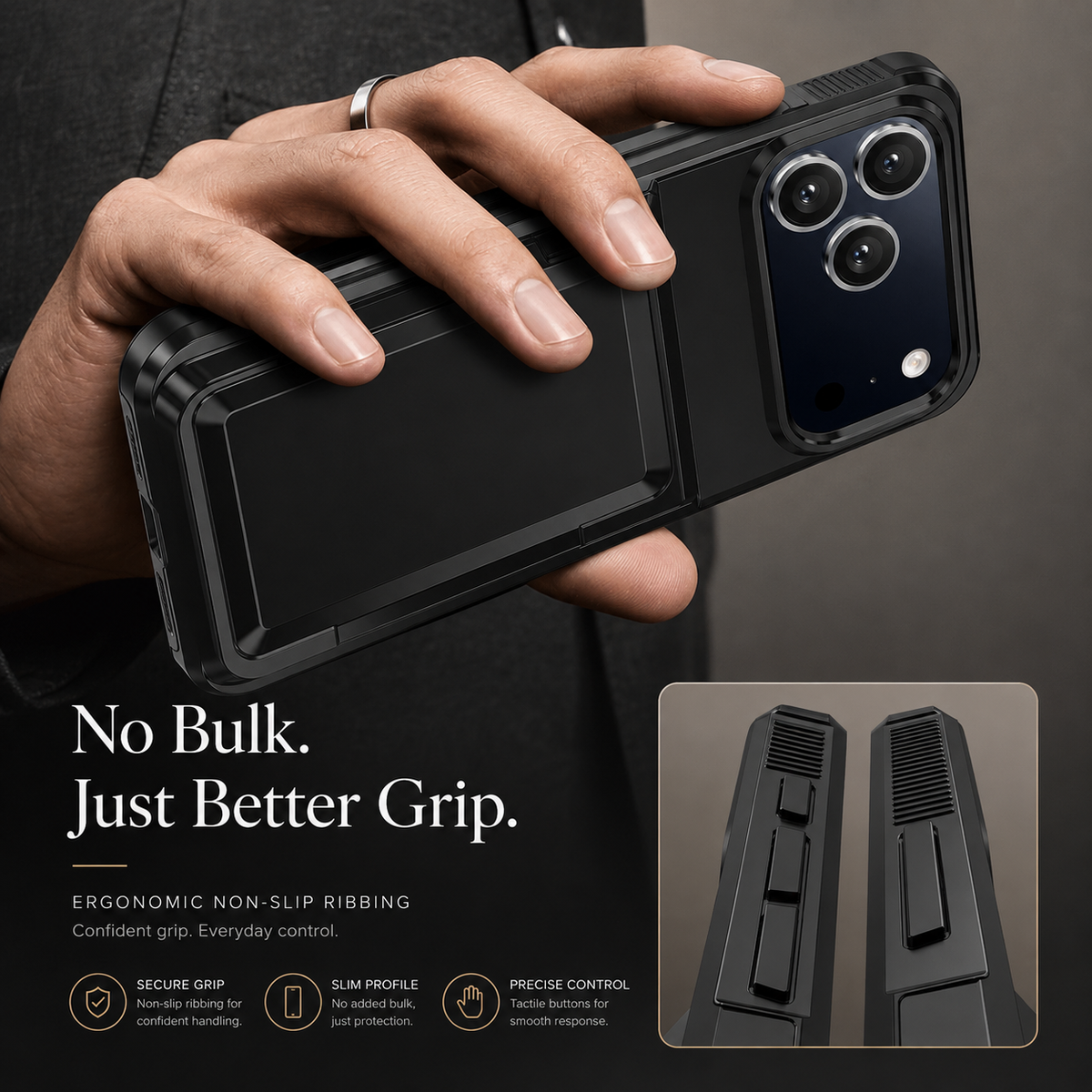 Premium iPhone Case Heavy Duty Wallet Card Holder Magnetic Shockproof Dual Layer PC Protective Cover Credit ID Storage Non Slip Reinforced Armor Case