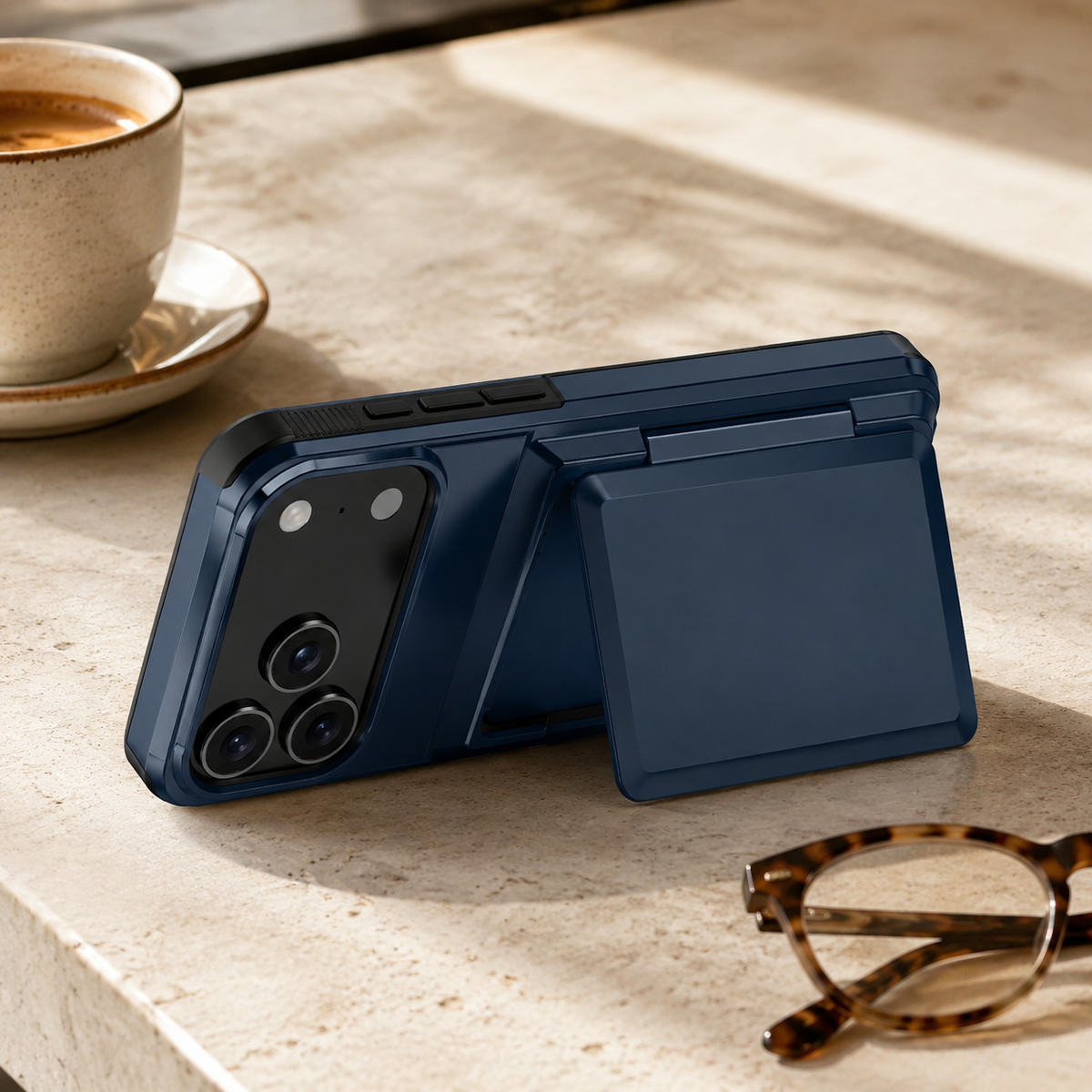 Premium iPhone Case Heavy Duty Wallet Card Holder Magnetic Shockproof Dual Layer PC Protective Cover Credit ID Storage Non Slip Reinforced Armor Case