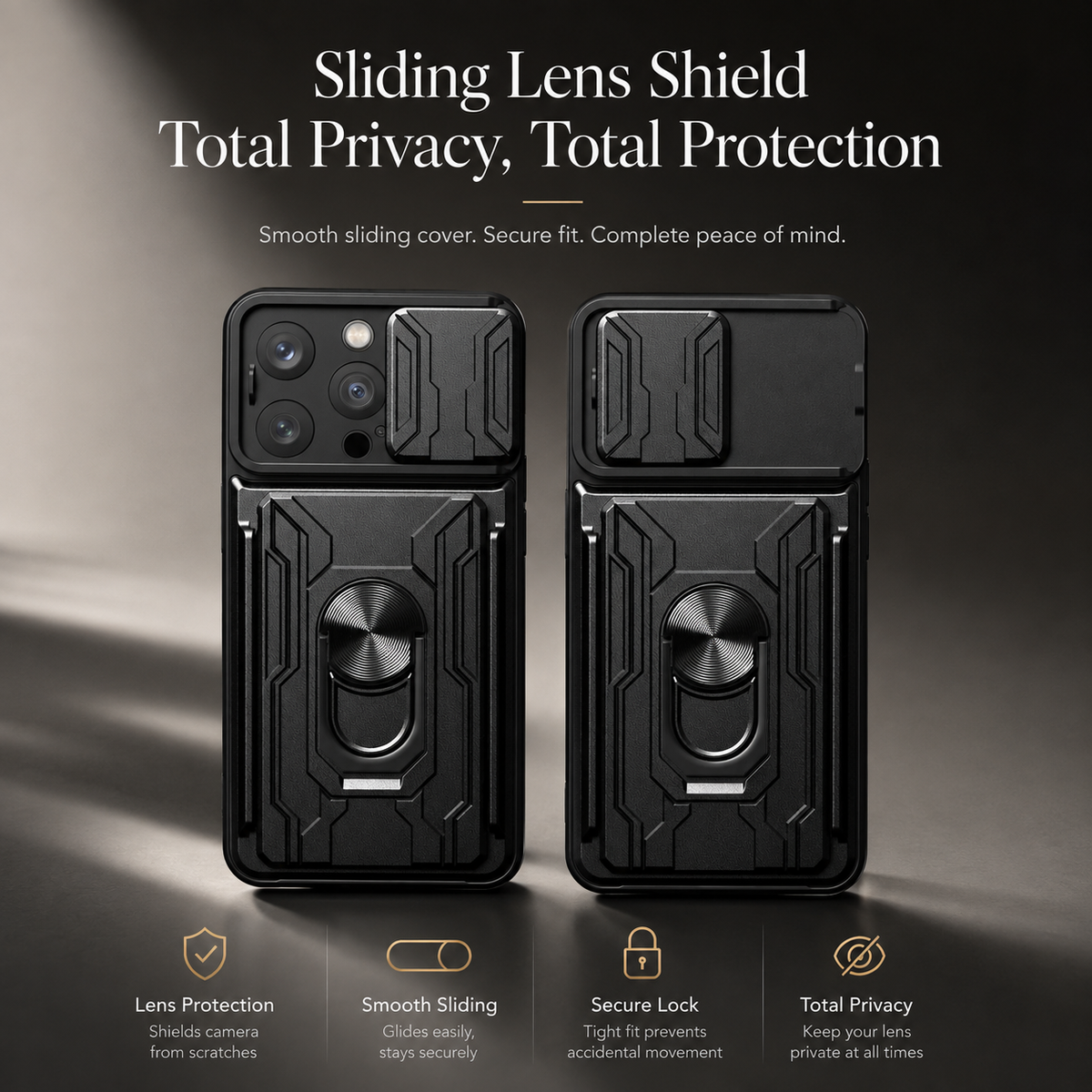 Premium iPhone Case Heavy Duty Wallet Card Holder Shockproof Armor Ring Kickstand Magnetic Mount Protective Cover PC TPU Anti Slip Reinforced Rugged