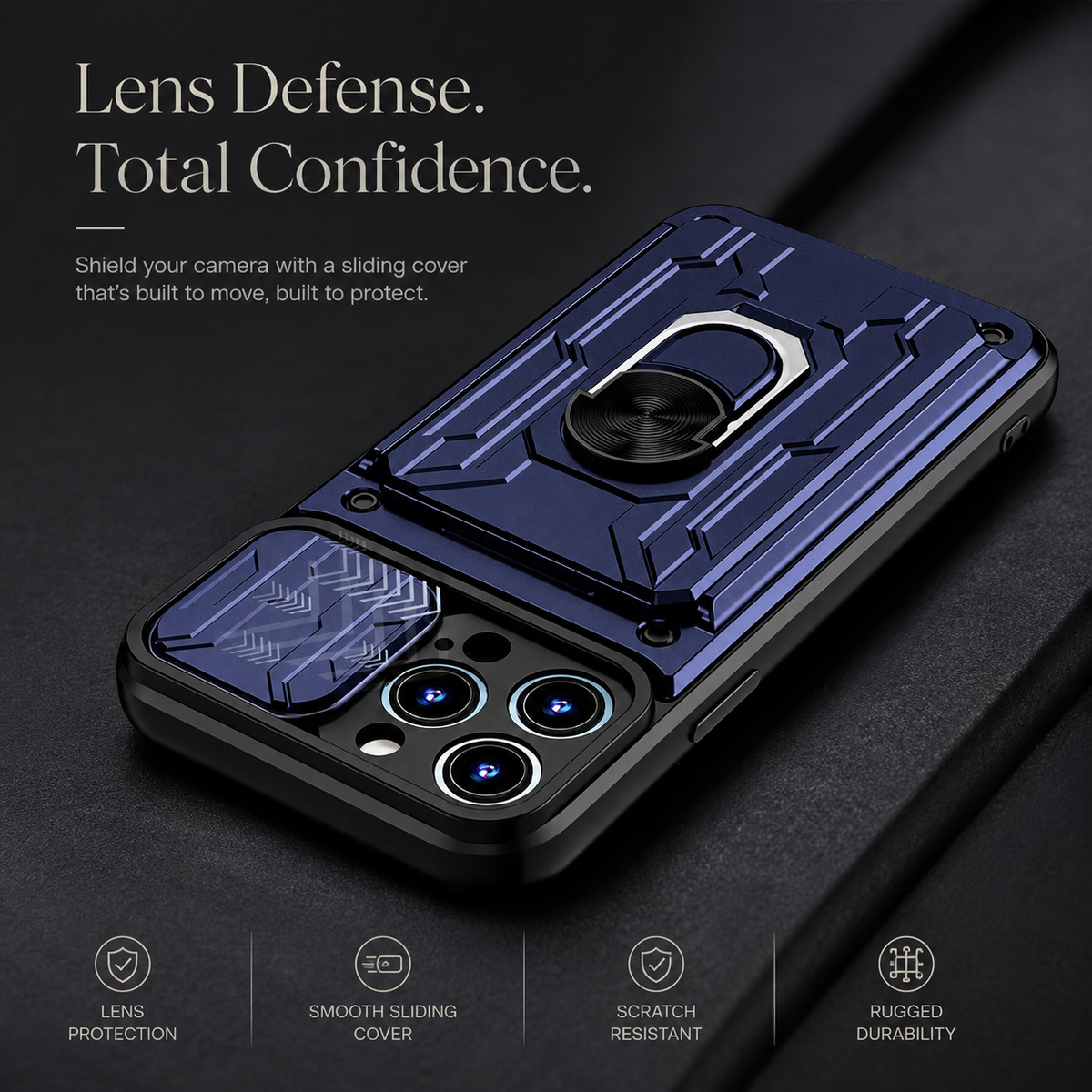 Premium iPhone Case Heavy Duty Wallet Card Holder Shockproof Armor Ring Kickstand Magnetic Mount Protective Cover PC TPU Anti Slip Reinforced Rugged
