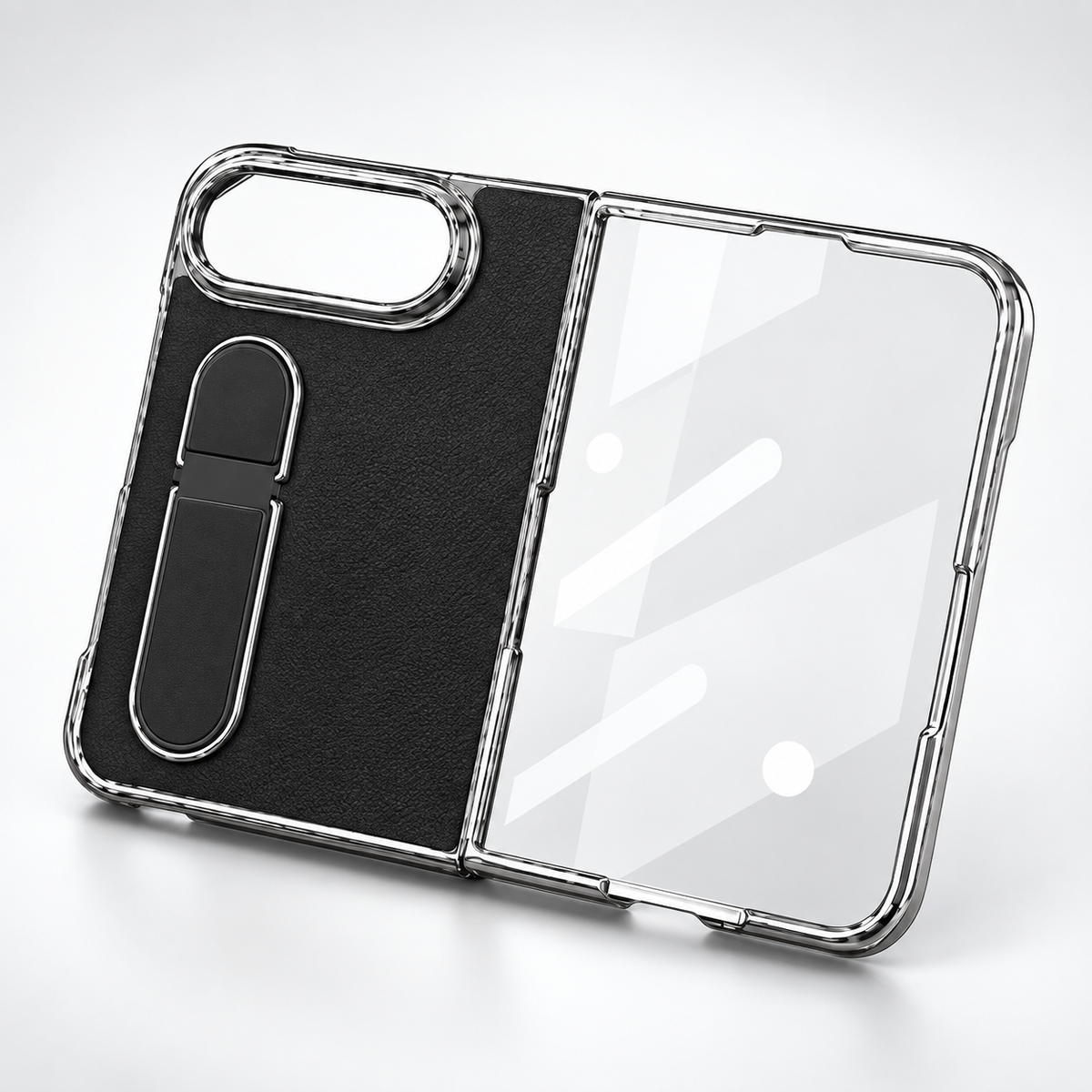 Premium iPhone Case Hidden Bar Folding Stand Shockproof PC TPU Full Coverage Sweat Resistant Holder Slim Foldable Protective Phone Cover Case Design