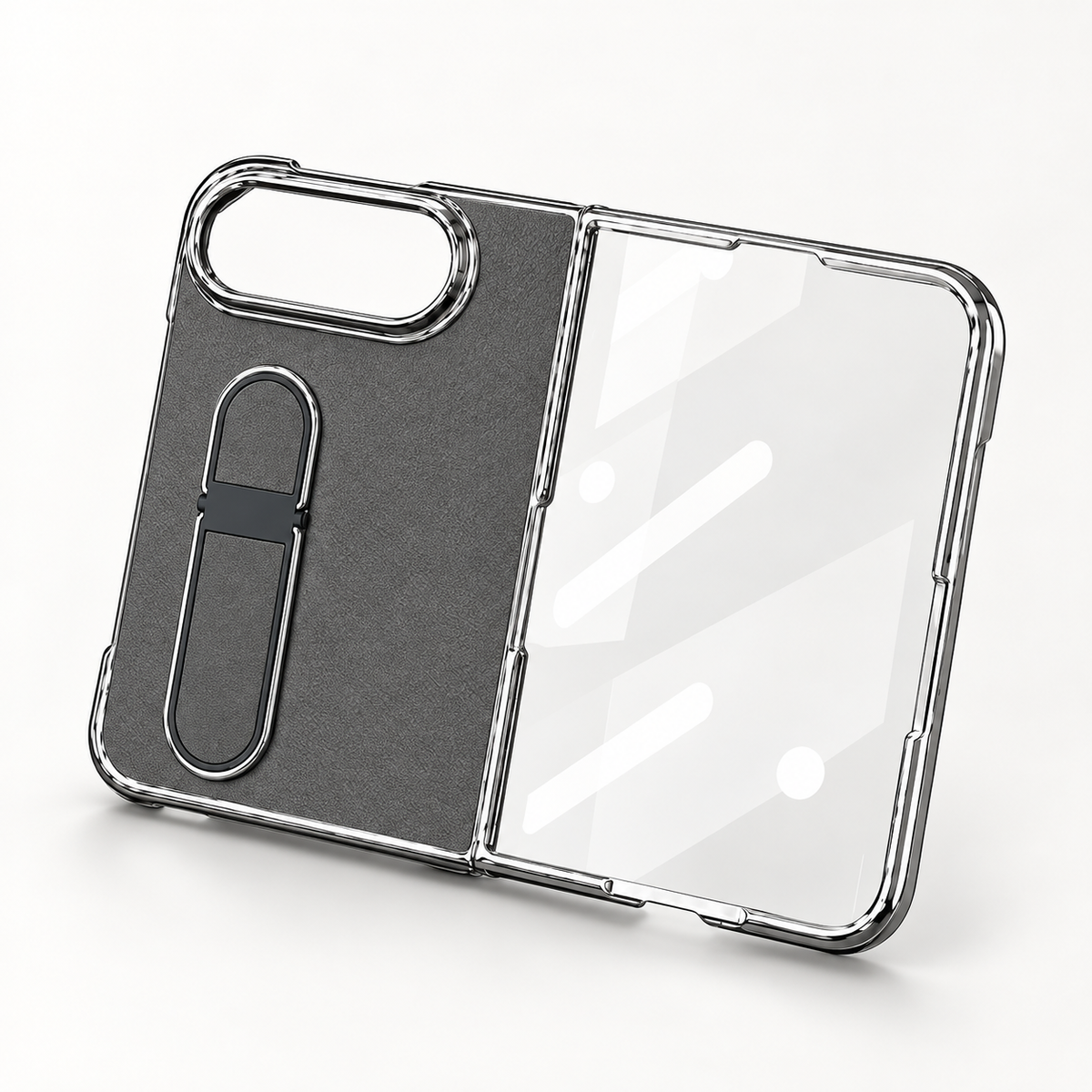 Premium iPhone Case Hidden Bar Folding Stand Shockproof PC TPU Full Coverage Sweat Resistant Holder Slim Foldable Protective Phone Cover Case Design