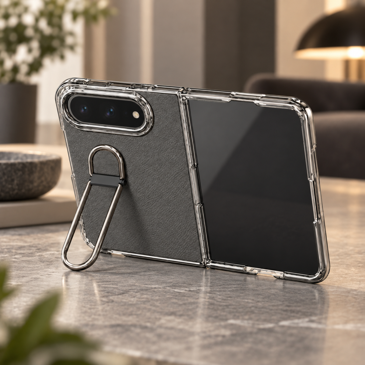 Premium iPhone Case Hidden Folding Bar Stand Shockproof PC TPU Full Coverage Sweat Resistant Holder Slim Foldable Protective Phone Cover Case Design