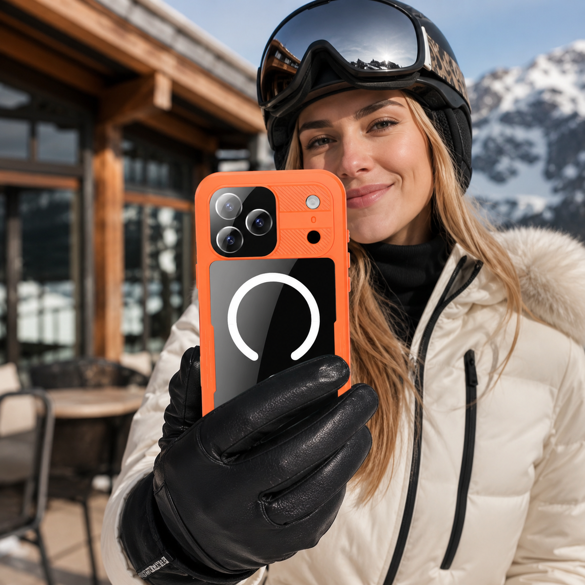 Premium iPhone Case IP68 Waterproof Magnetic Full Body Protective Cover Shockproof Dual Layer Anti Scratch Dustproof Non Slip Lightweight Lanyard Case