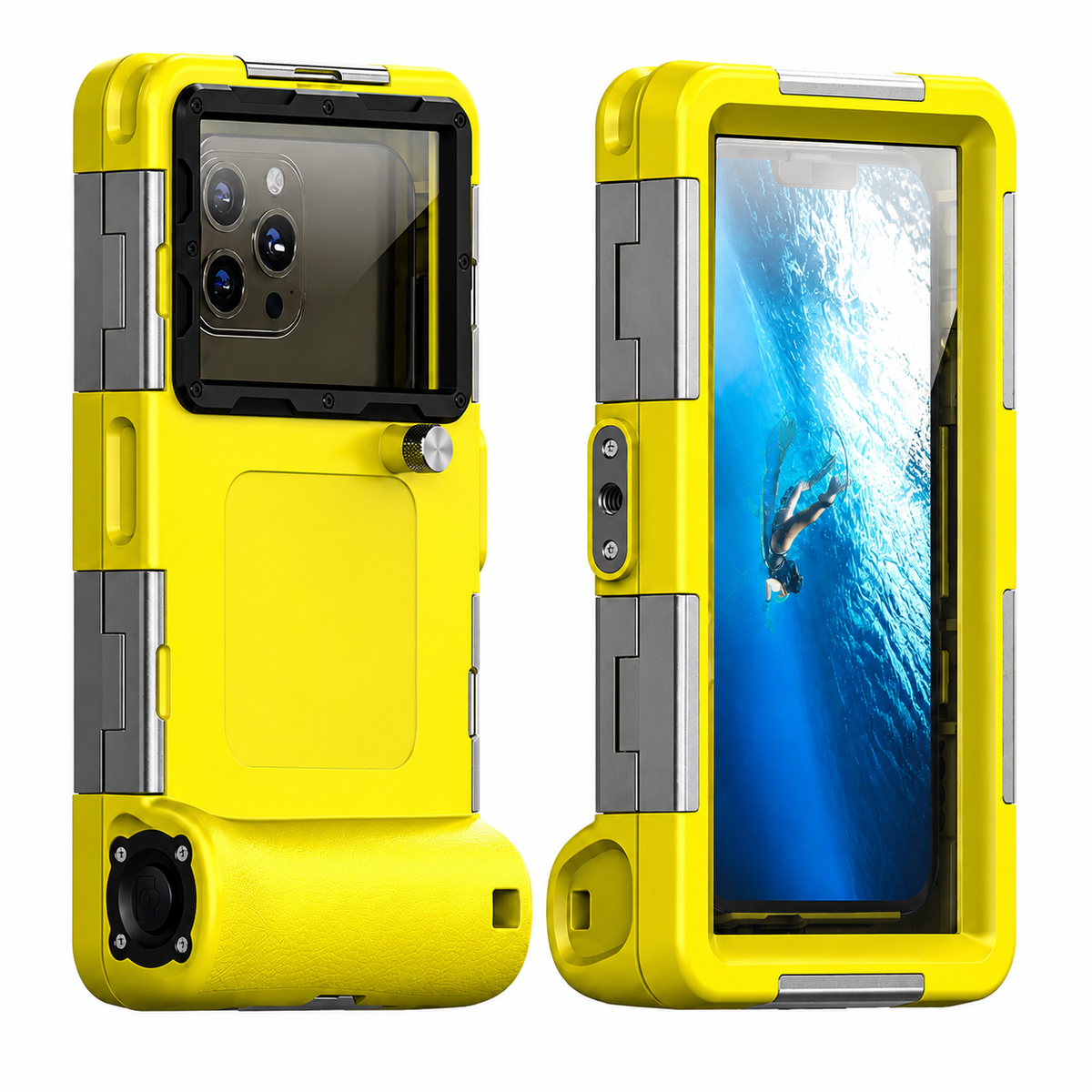 Premium iPhone Case IP68 Waterproof Protective Cover Full Body Shockproof Anti Scratch Seal 15m Underwater Protection Secure Lanyard Durable Design