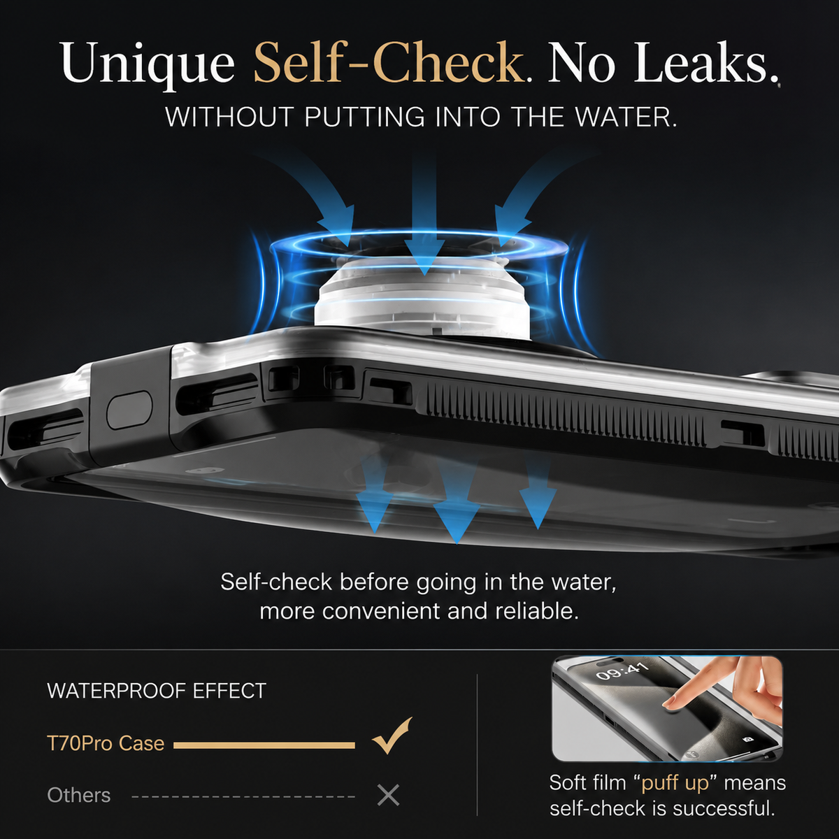 Premium iPhone Case IP68 Waterproof Protective Cover Full Body Shockproof Vacuum Seal System Underwater Protection Touchscreen Access Durable Design