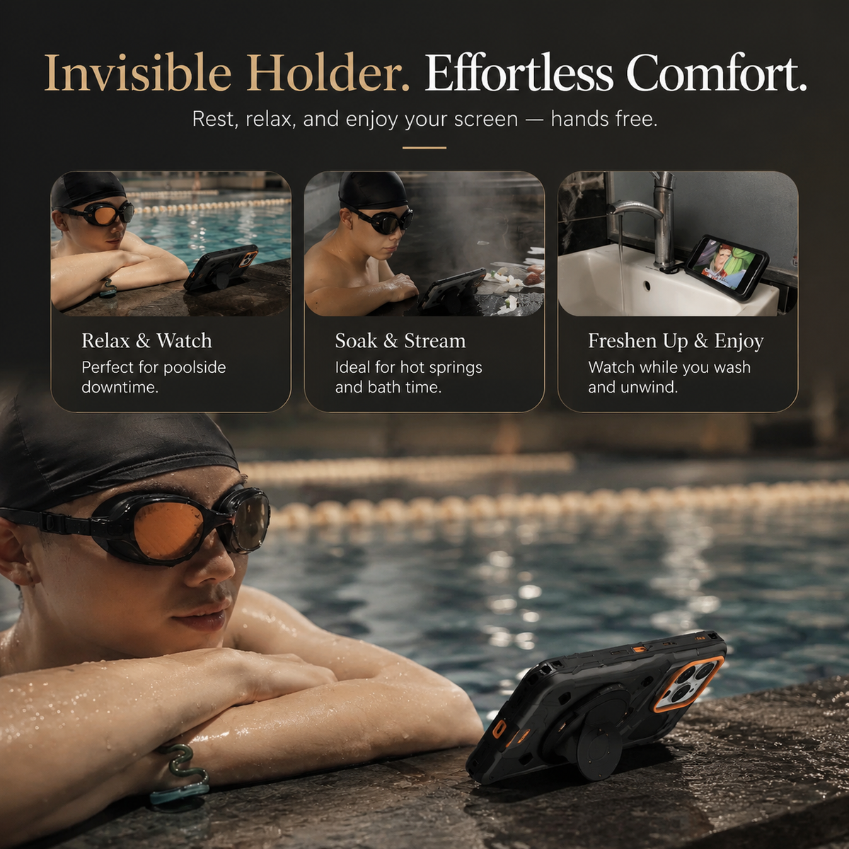 Premium iPhone Case IP68 Waterproof Protective Cover Full Body Shockproof Vacuum Seal System Underwater Protection Touchscreen Access Durable Design