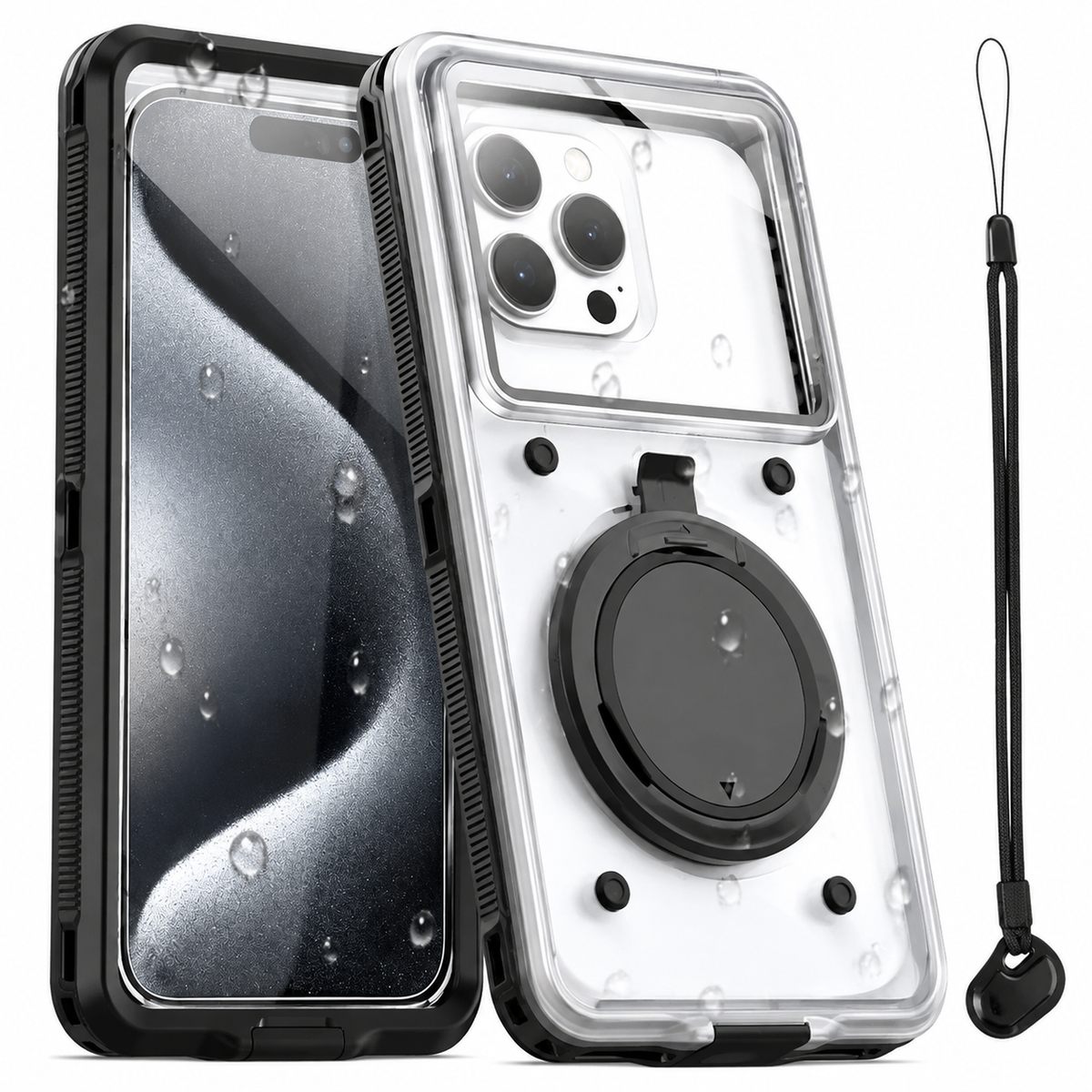Premium iPhone Case IP68 Waterproof Protective Cover Full Body Shockproof Vacuum Seal System Underwater Protection Touchscreen Access Durable Design