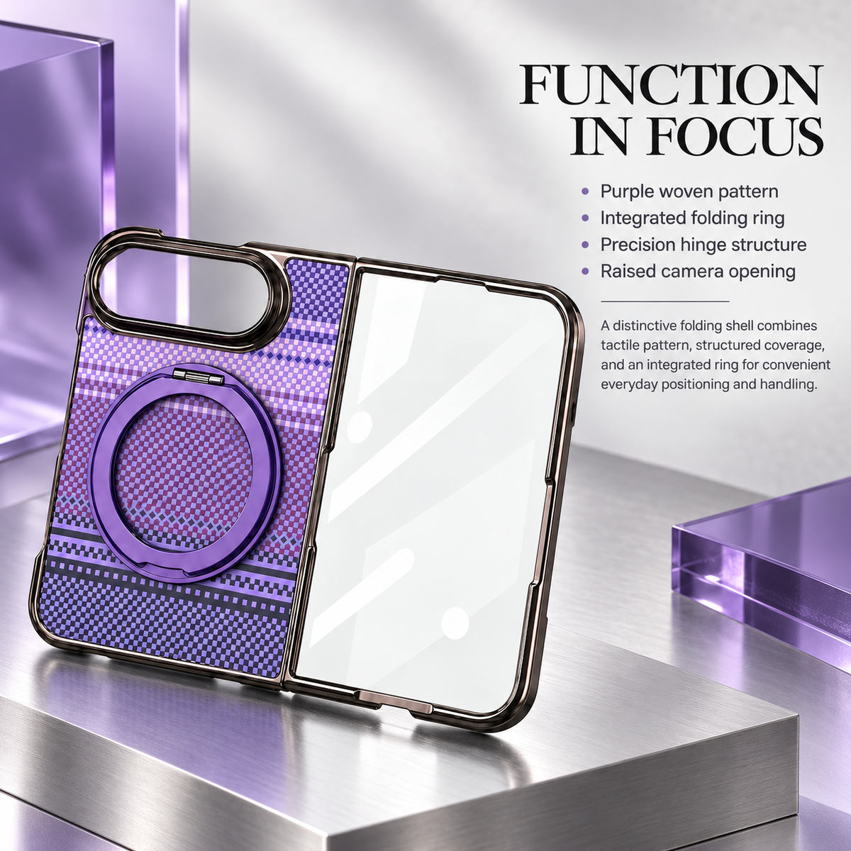 Premium iPhone Case Kevlar Style MagSafe Magnetic 360 Rotating Holder Stand Foldable PC Business Slim Shockproof Protective Cover Case Design