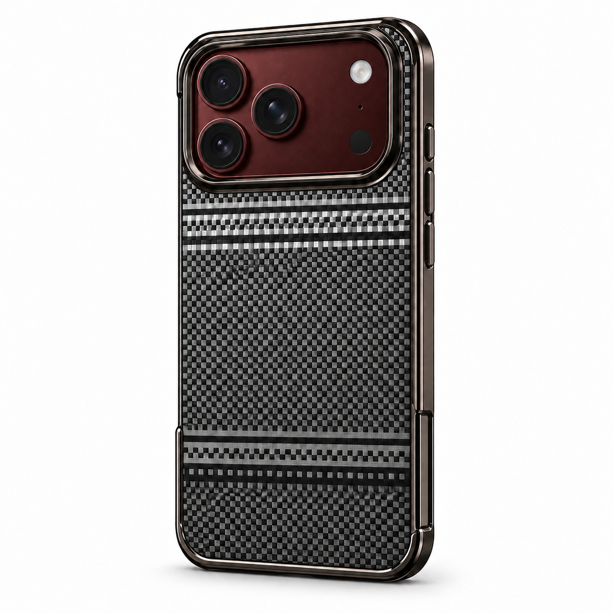 Premium iPhone Case Kevlar Style MagSafe Magnetic 360 Rotating Holder Stand Foldable PC Business Slim Shockproof Protective Cover Case Design