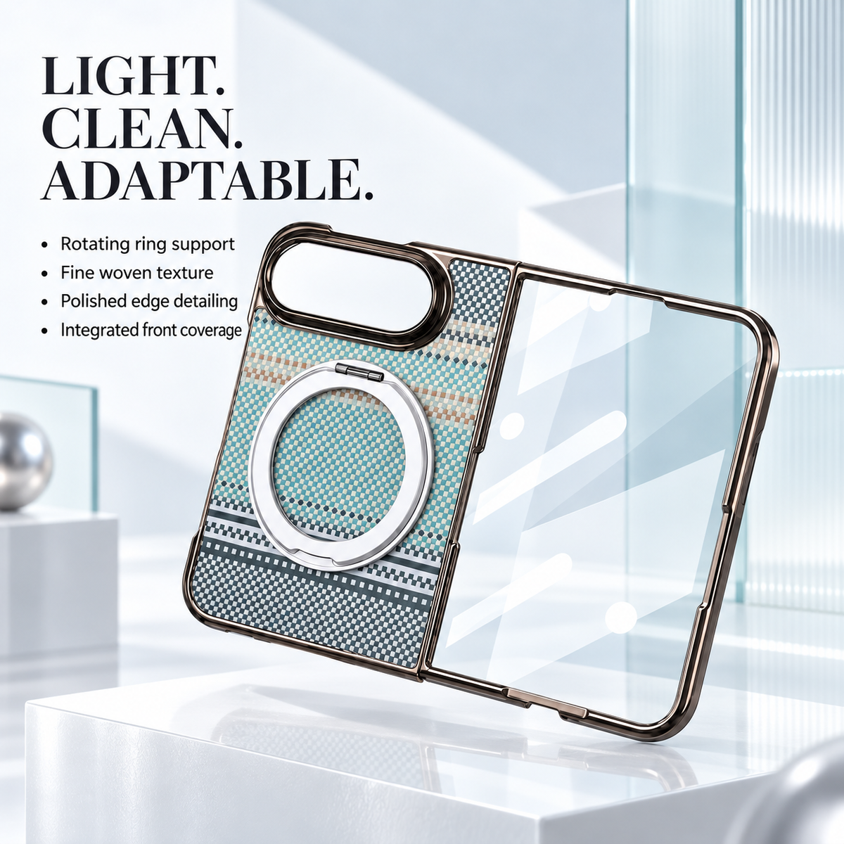 Premium iPhone Case Kevlar Style MagSafe Magnetic 360 Rotating Stand PC Foldable Business Slim Shockproof Protective Holder Cover Case Design