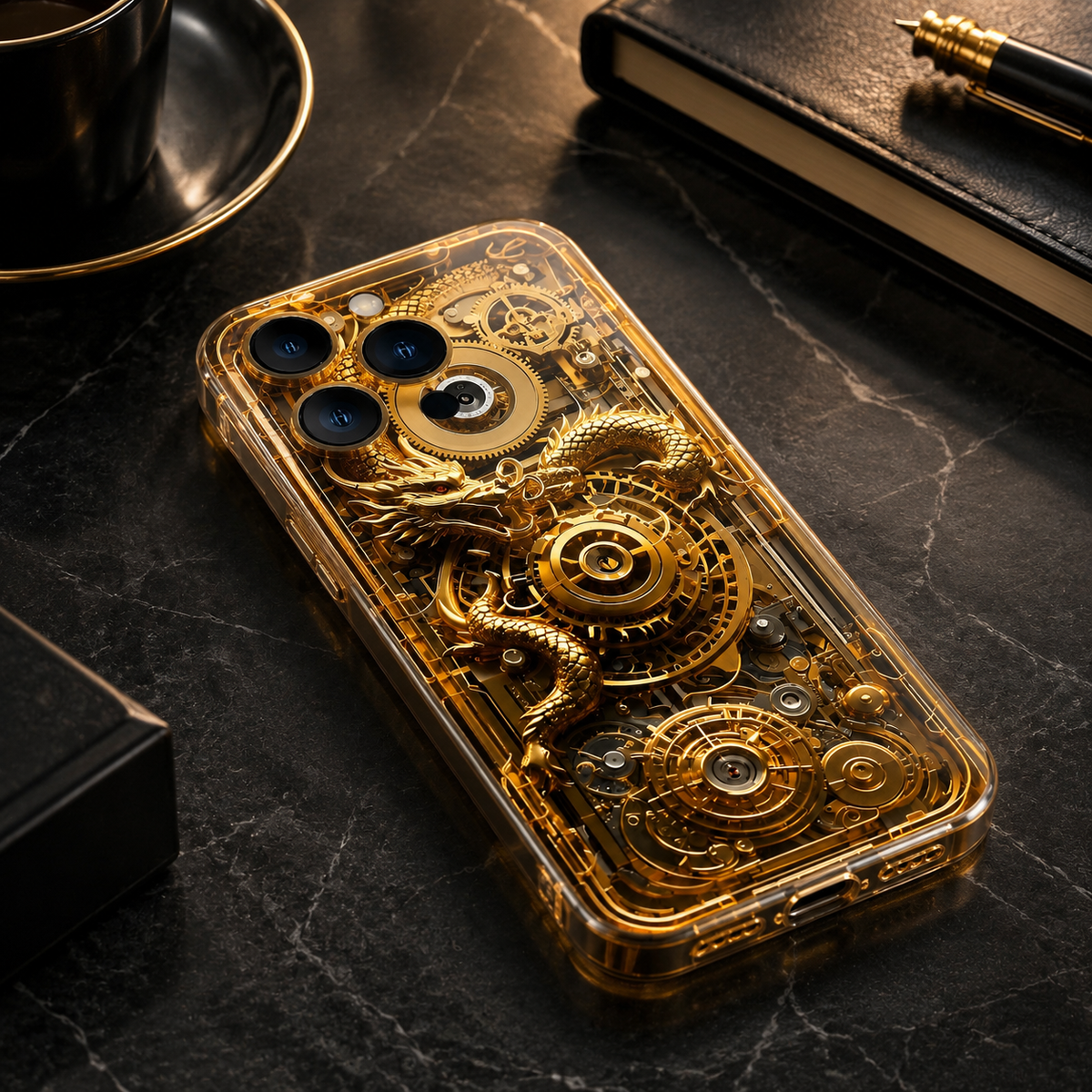 Premium iPhone Case LED Luminous Protective Cover Sound Reactive Tempered Glass Shockproof Camera Lens Protection Slim Full Coverage