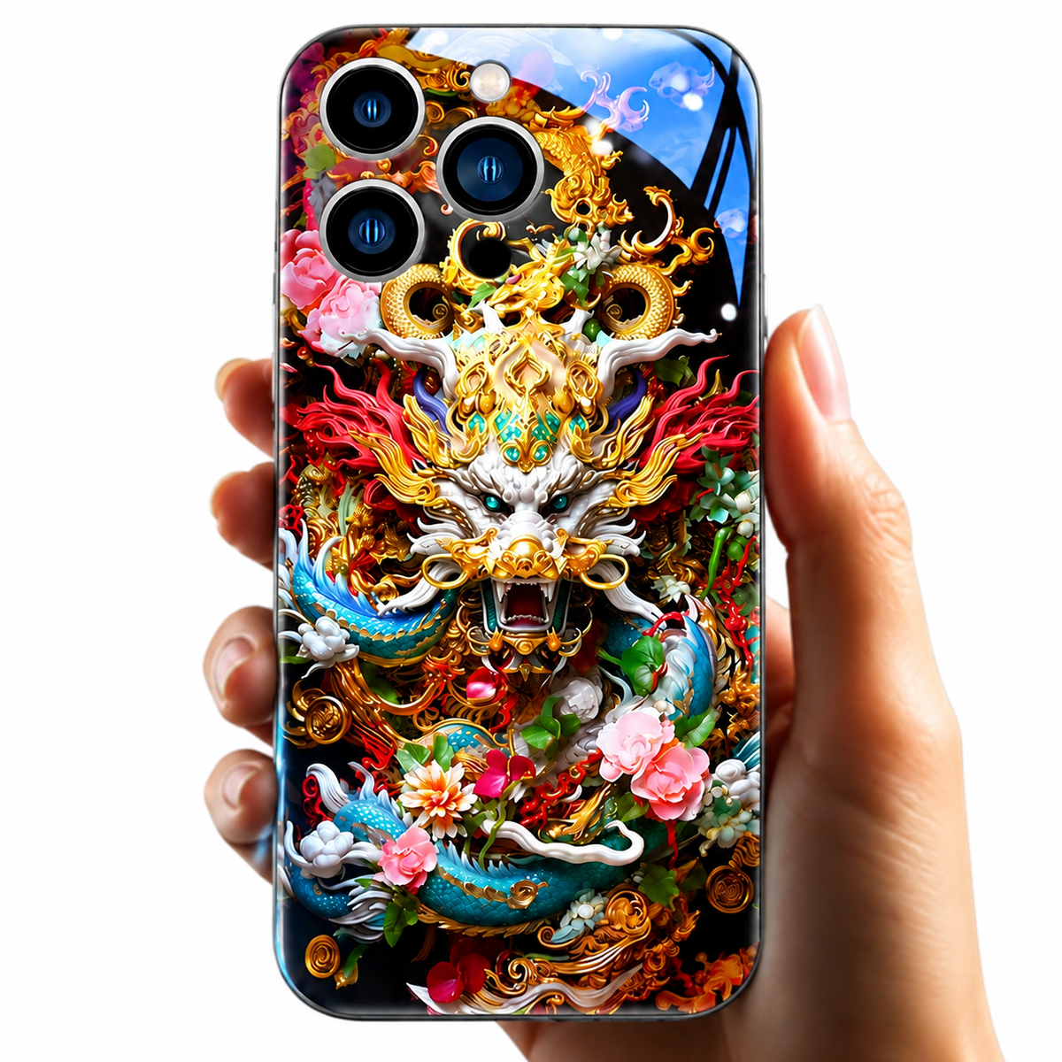 Premium iPhone Case LED Luminous Protective Cover Sound Reactive Tempered Glass Shockproof Camera Lens Protection Slim Full Coverage