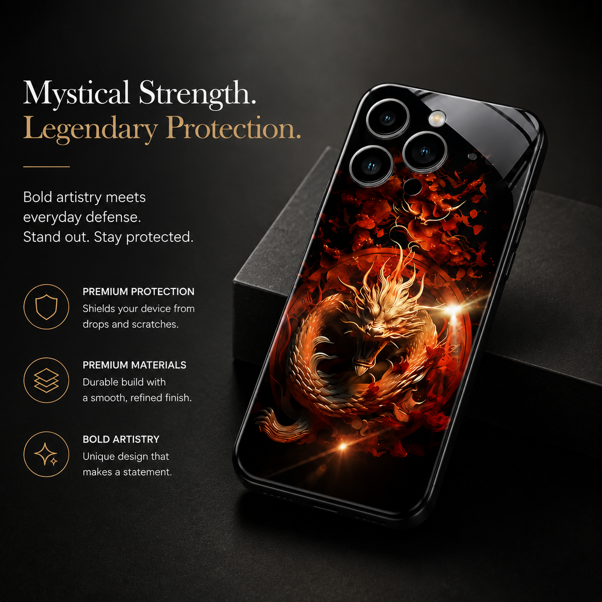 Premium iPhone Case LED Luminous Protective Cover Sound Reactive Tempered Glass Shockproof Camera Lens Protection Slim Full Coverage