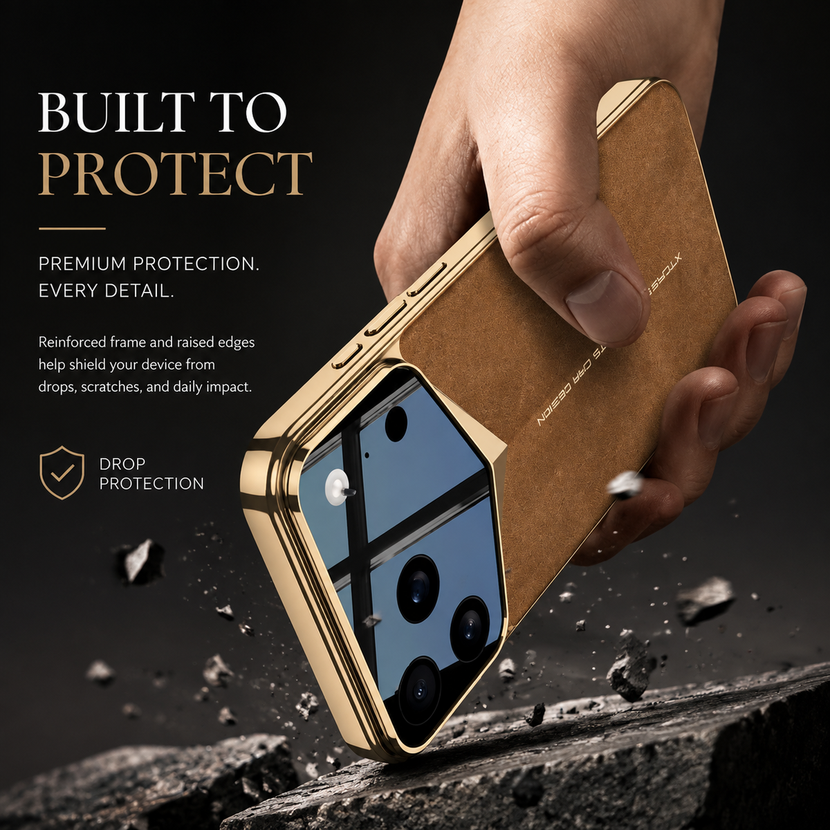 Premium iPhone Case Leather Ultra Thin Protective Cover Camera Lens Protection Shockproof Anti Fingerprint Anti Scratch Slim Full Coverage Soft Grip