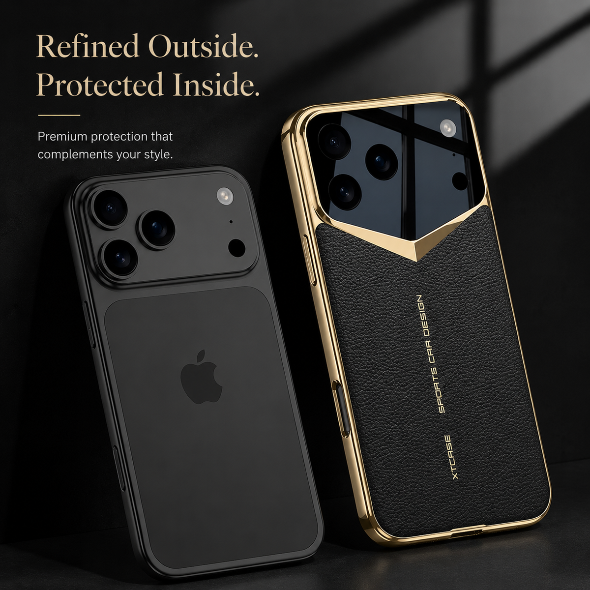 Premium iPhone Case Leather Ultra Thin Protective Cover Camera Lens Protection Shockproof Anti Fingerprint Anti Scratch Slim Full Coverage Soft Grip