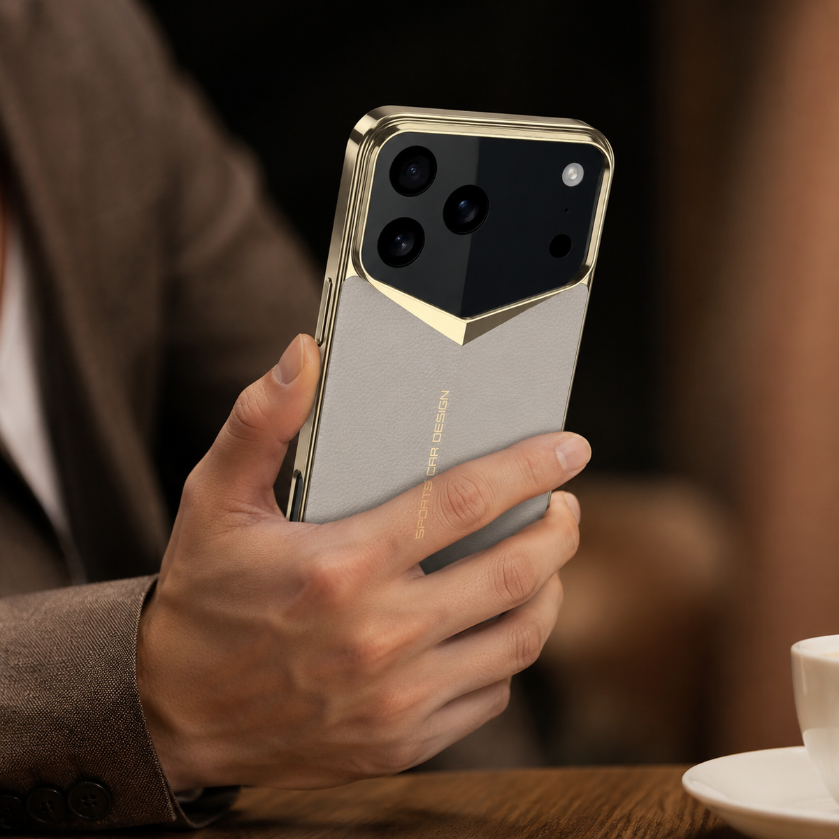 Premium iPhone Case Leather Ultra Thin Protective Cover Camera Lens Protection Shockproof Anti Fingerprint Anti Scratch Slim Full Coverage Soft Grip