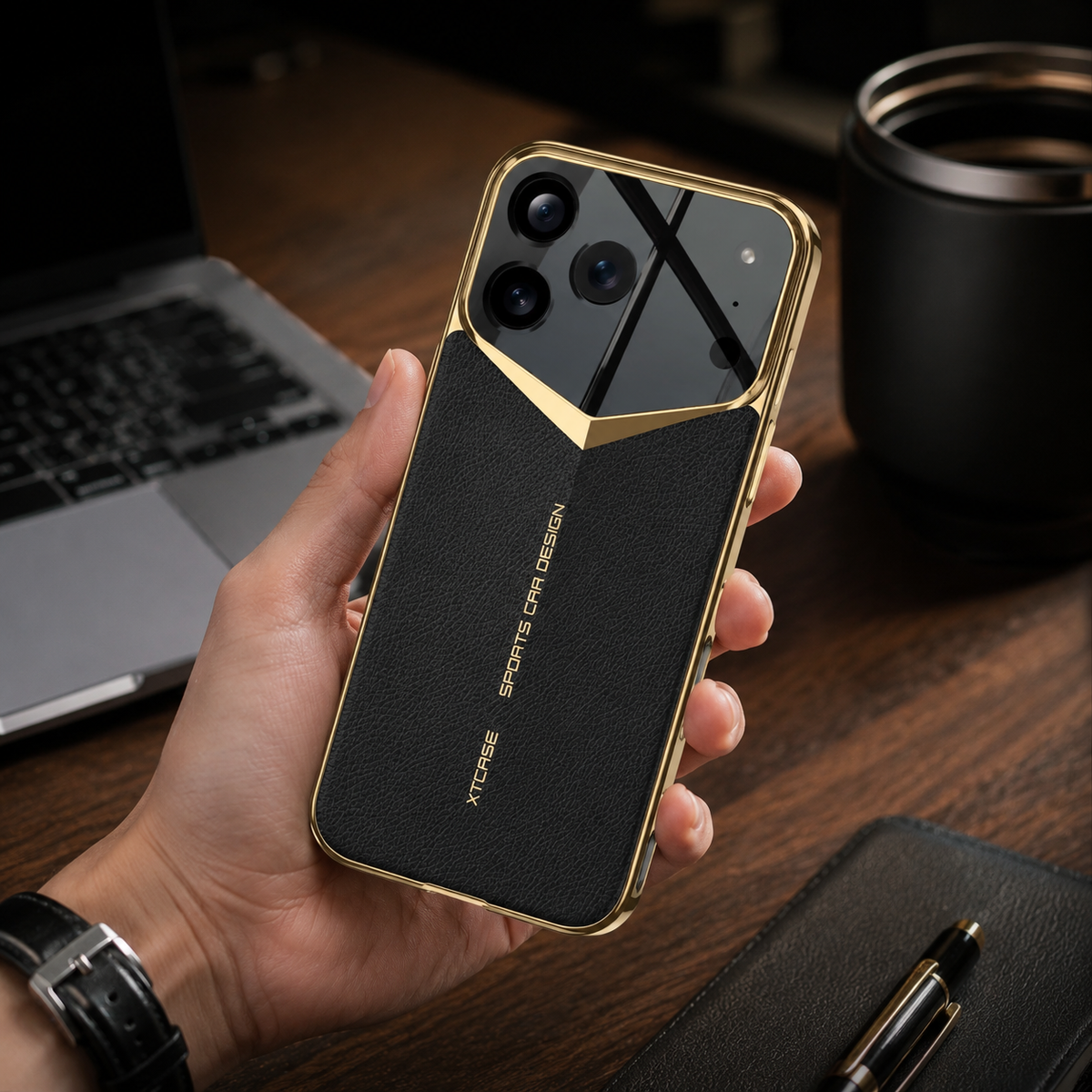 Premium iPhone Case Leather Ultra Thin Protective Cover Camera Lens Protection Shockproof Anti Fingerprint Anti Scratch Slim Full Coverage Soft Grip