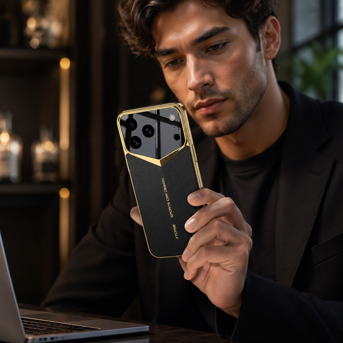 Premium iPhone Case Leather Ultra Thin Protective Cover Camera Lens Protection Shockproof Anti Fingerprint Anti Scratch Slim Full Coverage Soft Grip
