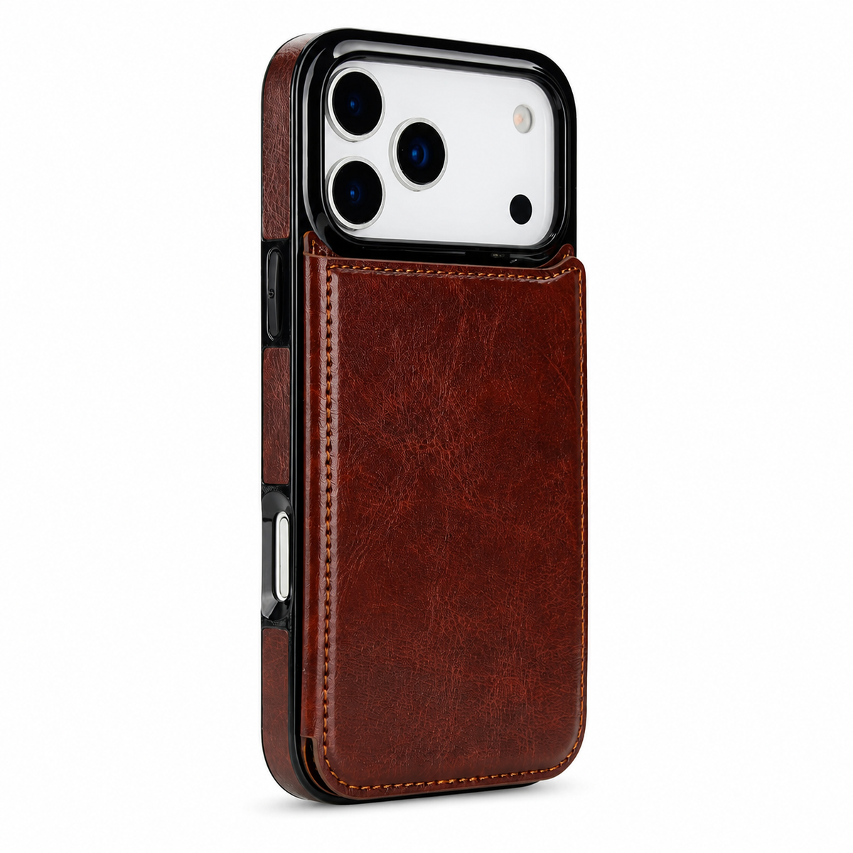 Premium iPhone Case Leather Wallet Card Holder Magnetic Closure Kickstand Shockproof Protective Cover Anti Scratch Slim Lightweight Soft Full Coverage