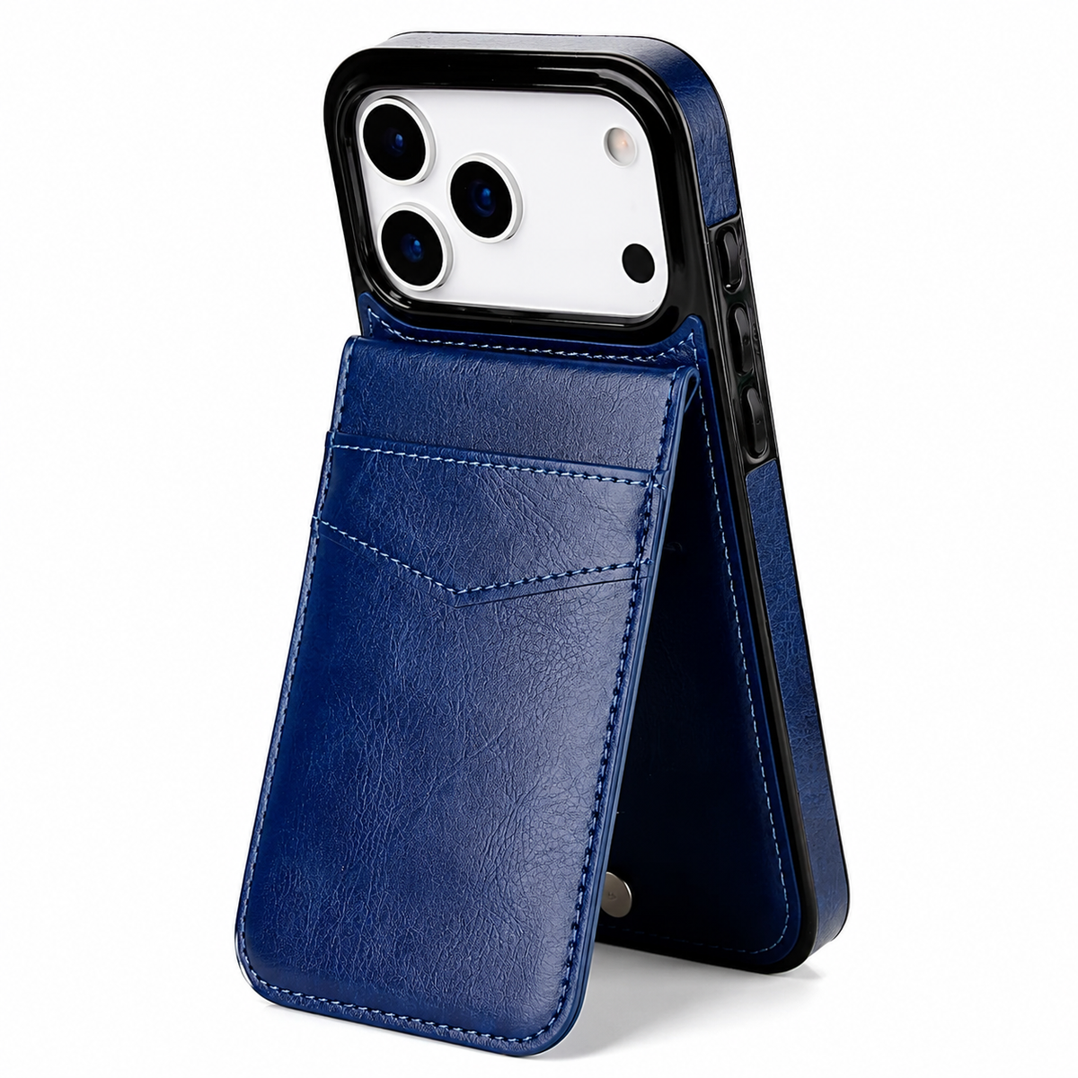Premium iPhone Case Leather Wallet Flip Cover Card Holder Kickstand Shockproof Protective Case Anti Fingerprint Anti Scratch Non Slip Slim Full Access Retro