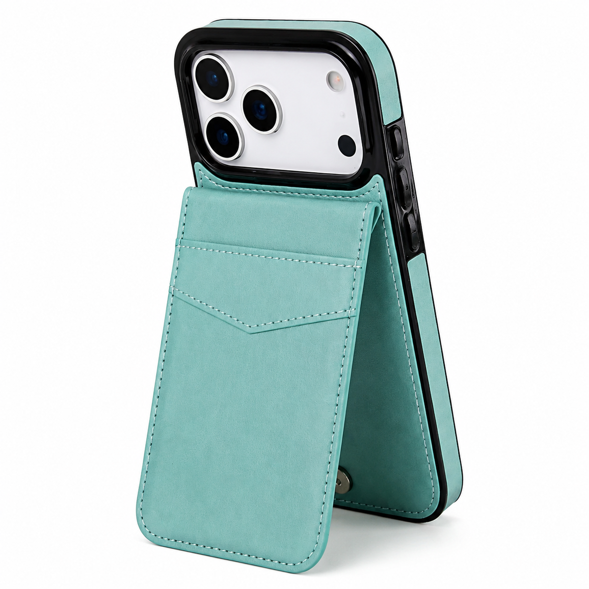 Premium iPhone Case Leather Wallet Flip Cover Card Holder Kickstand Shockproof Protective Case Anti Fingerprint Anti Scratch Non Slip Slim Full Access Retro