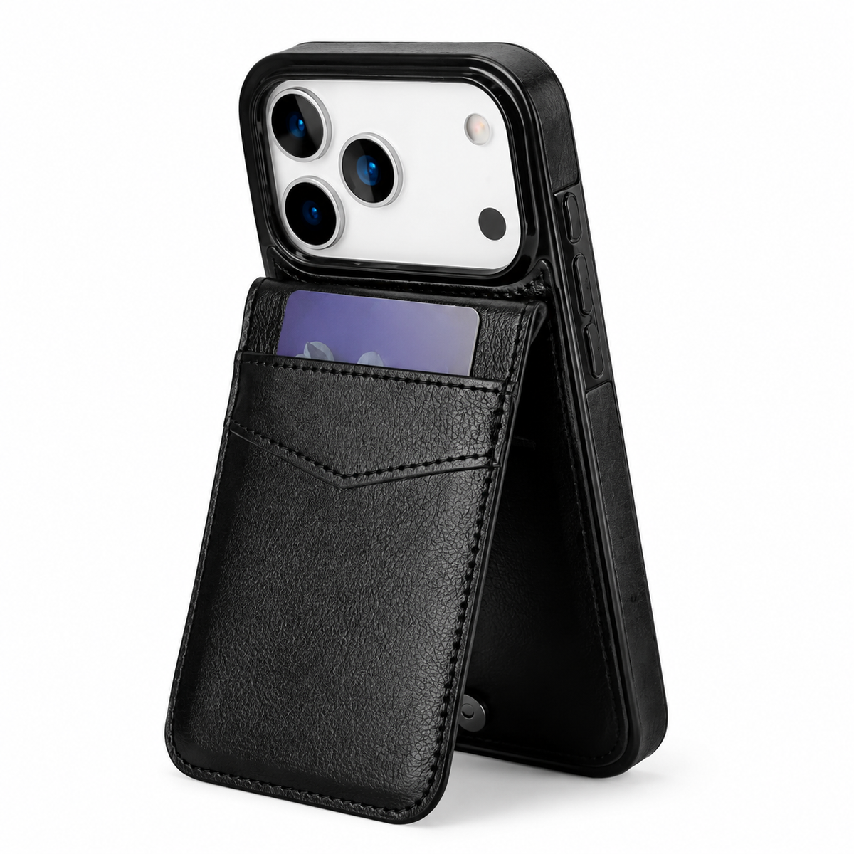 Premium iPhone Case Leather Wallet Flip Cover Card Holder Kickstand Shockproof Protective Case Anti Fingerprint Anti Scratch Non Slip Slim Full Access Retro