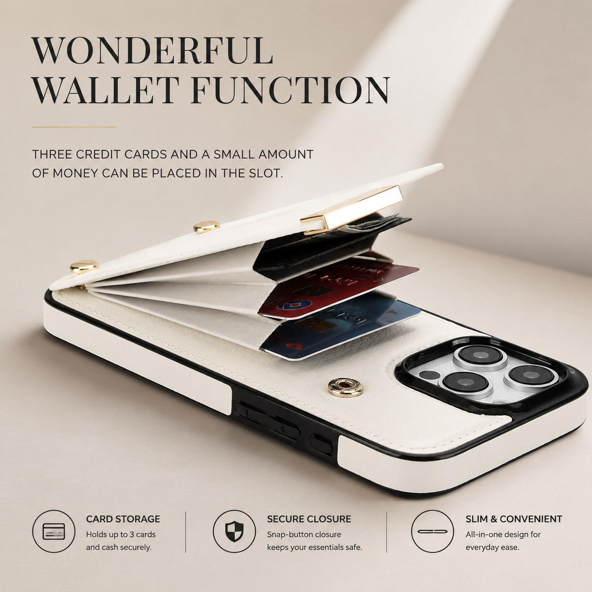 Premium iPhone Case Leather Wallet Flip Cover Card Holder Secure Pocket Magnetic Closure Shockproof Full Protection Slim Elegant Stand Design