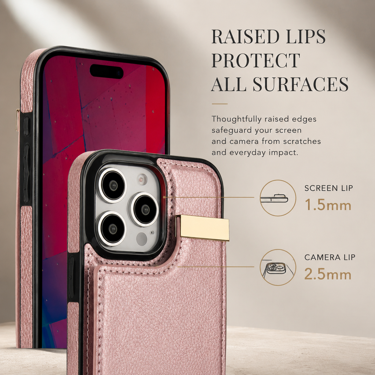 Premium iPhone Case Leather Wallet Flip Cover Card Holder Secure Pocket Magnetic Closure Shockproof Full Protection Slim Elegant Stand Design