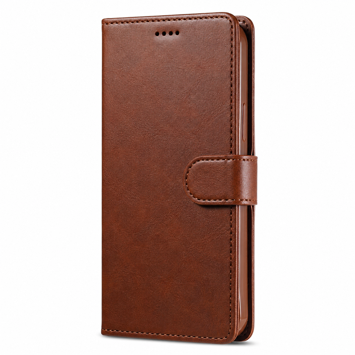 Premium iPhone Case Leather Wallet Flip Cover Card Slot Magnetic Closure Shockproof Full Body Protection Slim Elegant Kickstand Protective Design